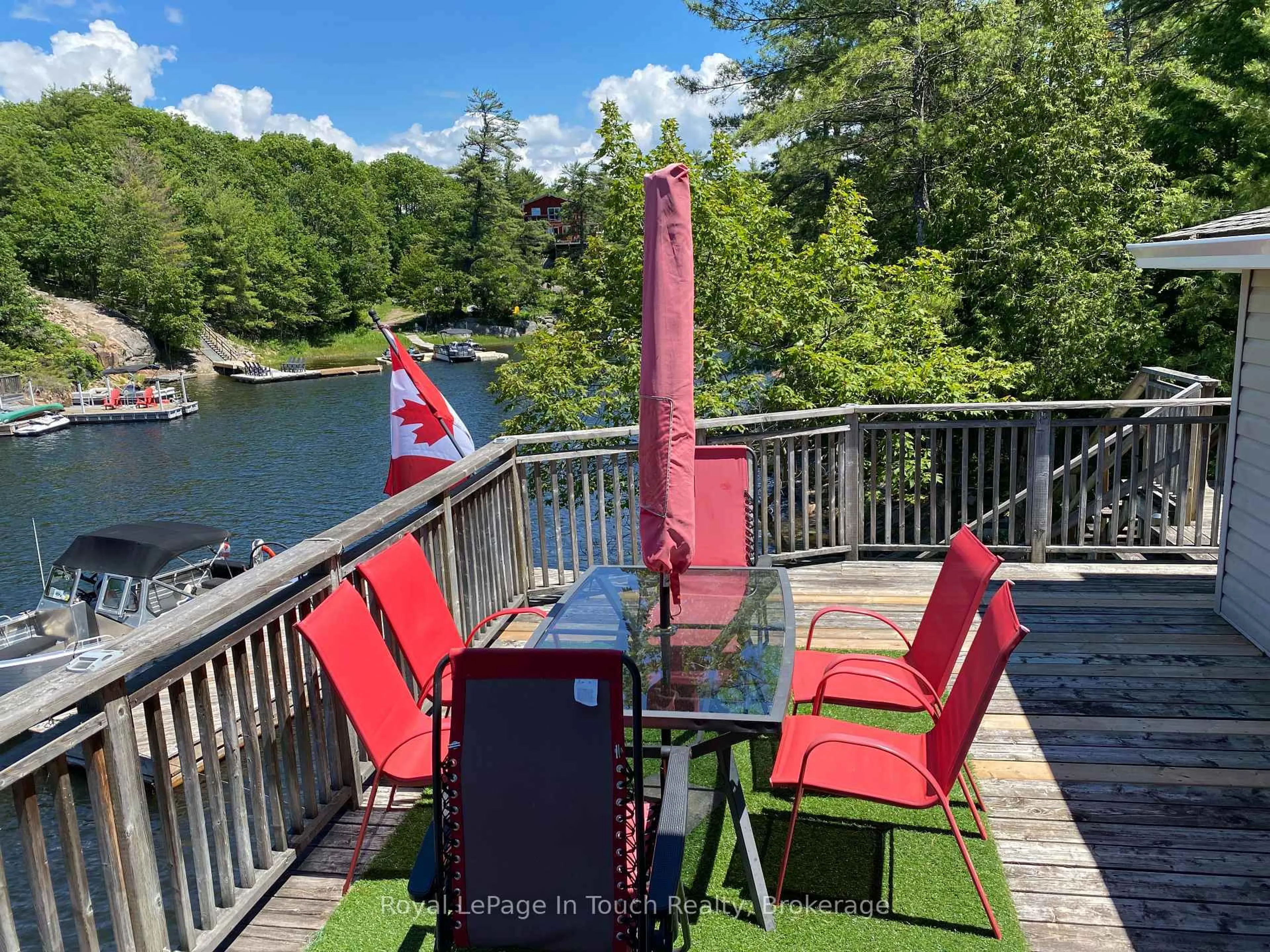 Patio, water/lake/river/ocean view for 9794 Georgian Bay Shore, Georgian Bay Ontario P0E 1E0