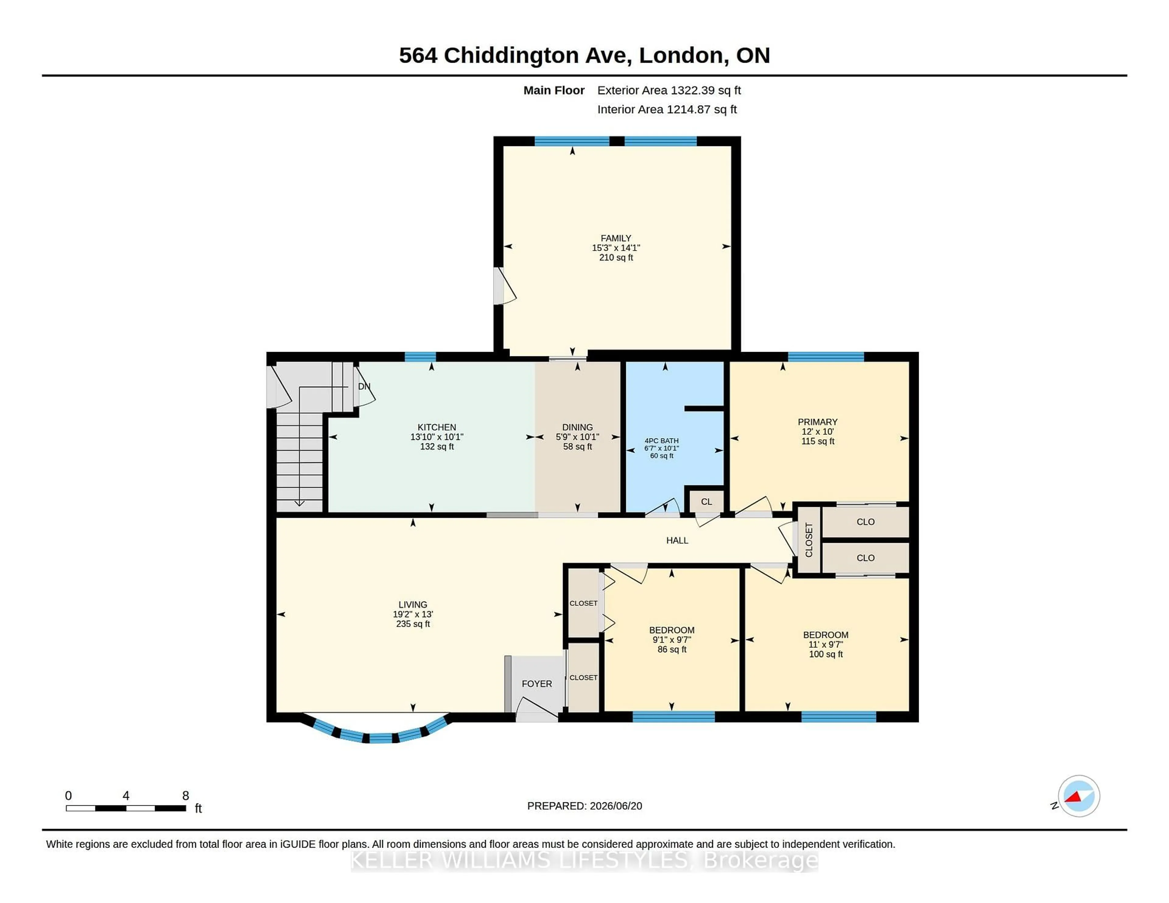 Floor plan for 564 CHIDDINGTON Ave, London South Ontario N6C 2W5