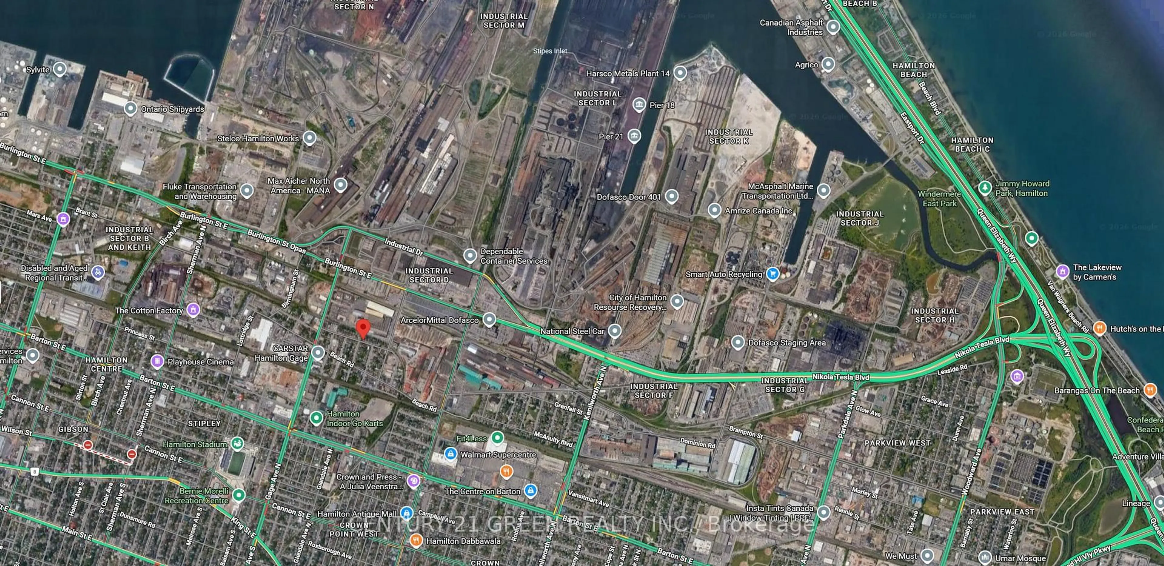 Picture of a map for 77 Gertrude St, Hamilton Ontario L8L 4B7