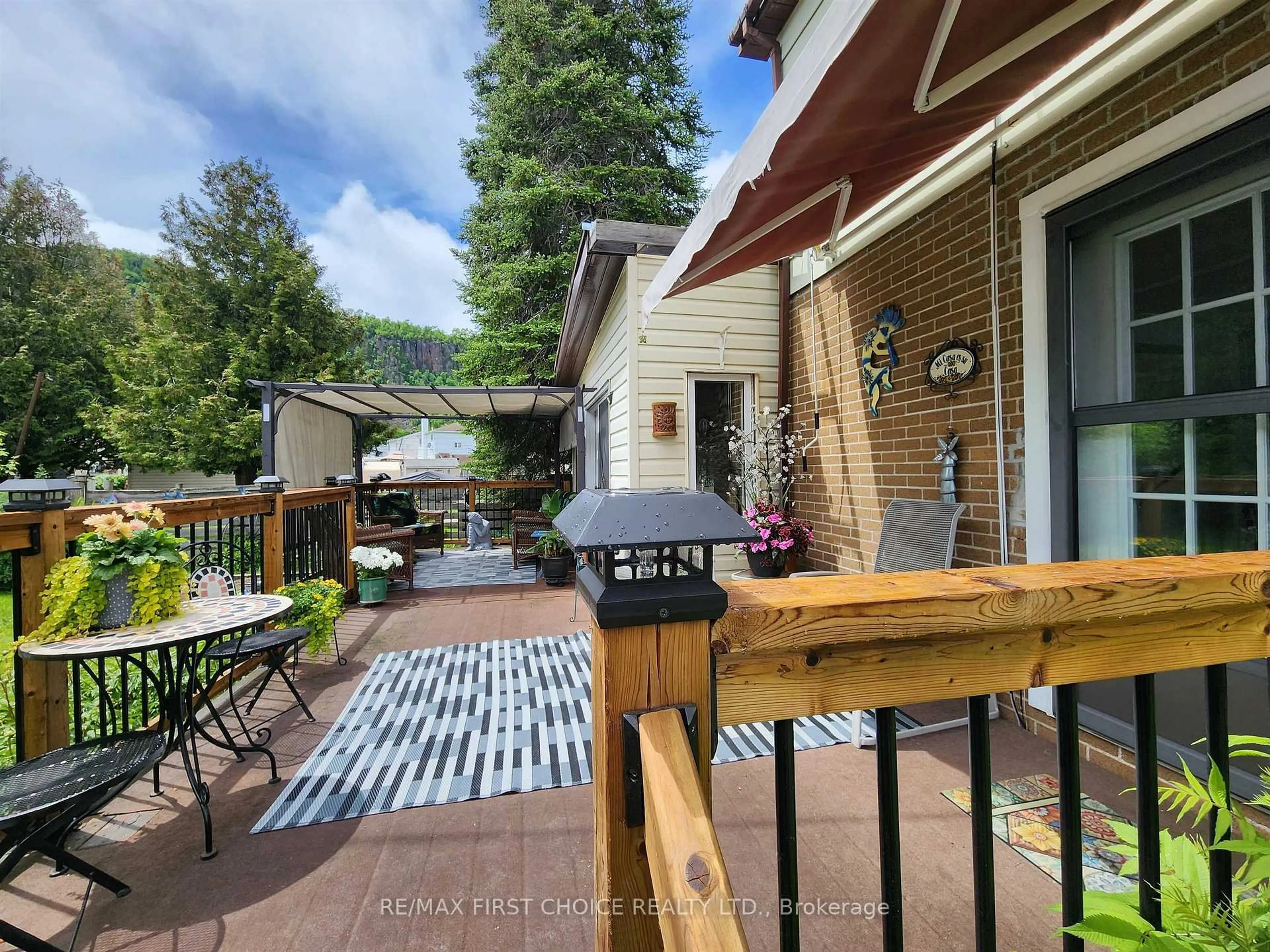 Patio, mountain view for 96 Stadler Ave, Red Rock Ontario P0T 2P0