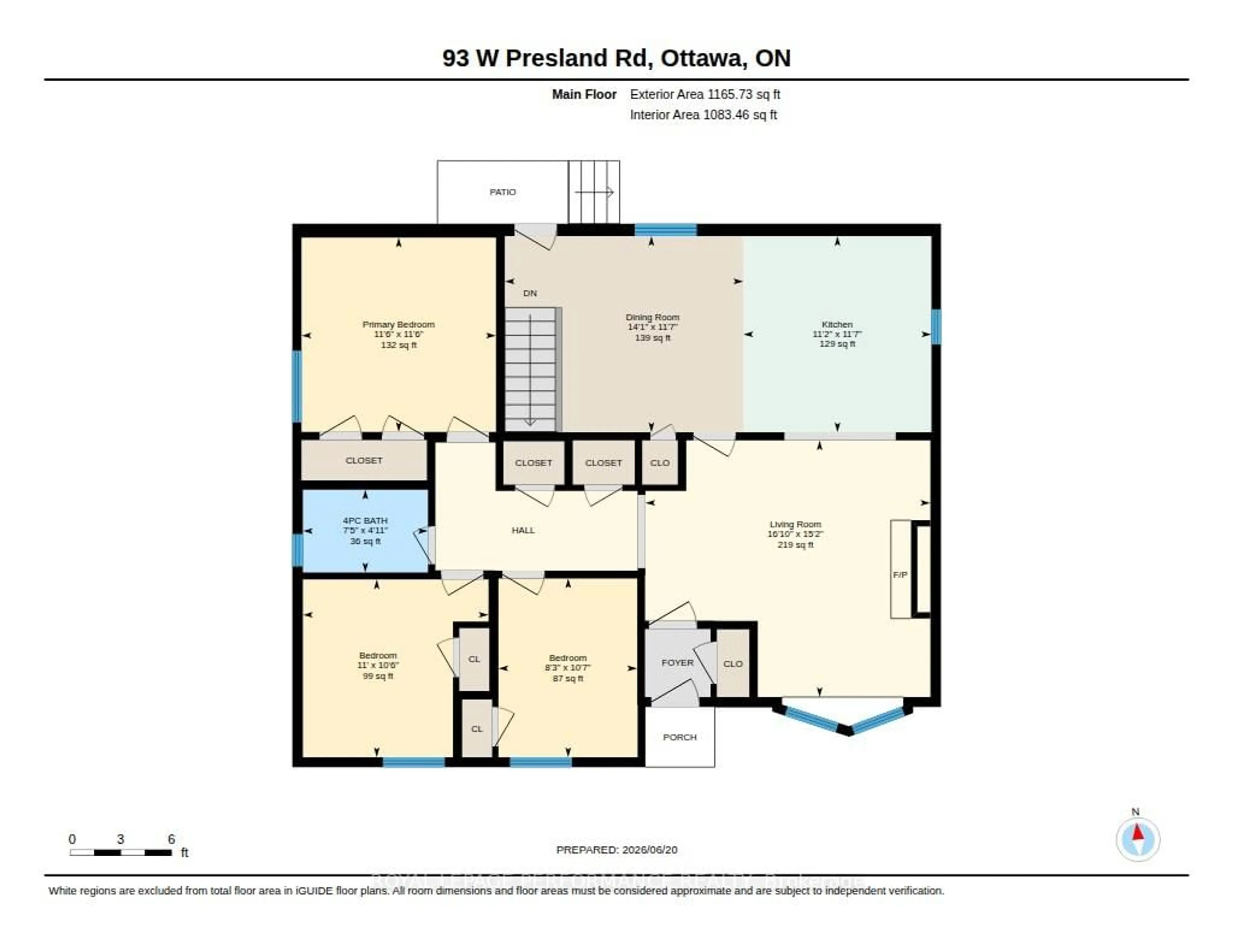 Floor plan for 93 Presland Rd, Ottawa Ontario K1K 2C2
