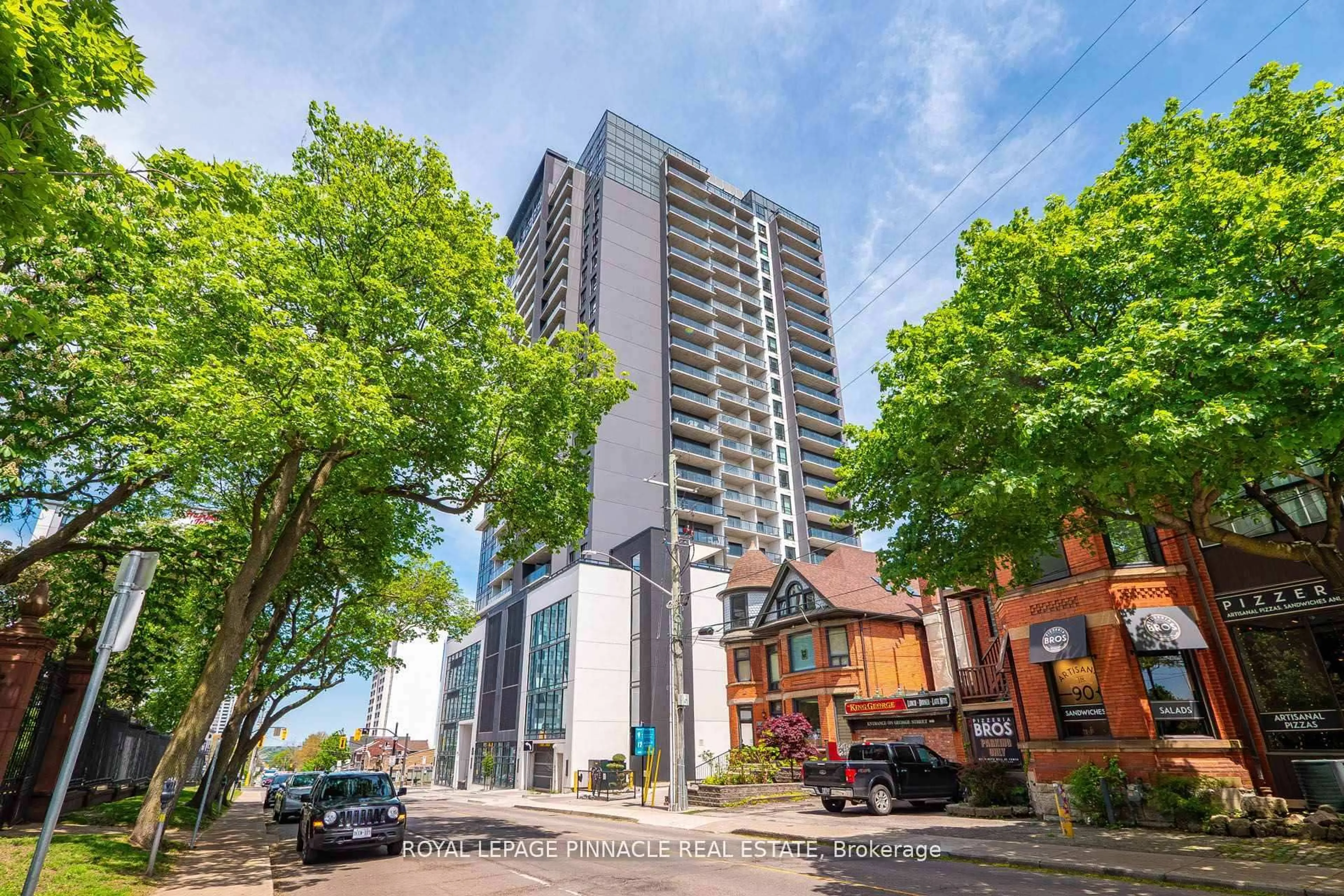A pic from outside/outdoor area/front of a property/back of a property/a pic from drone, street for 15 Queen St #2303, Hamilton Ontario L8P 0C6