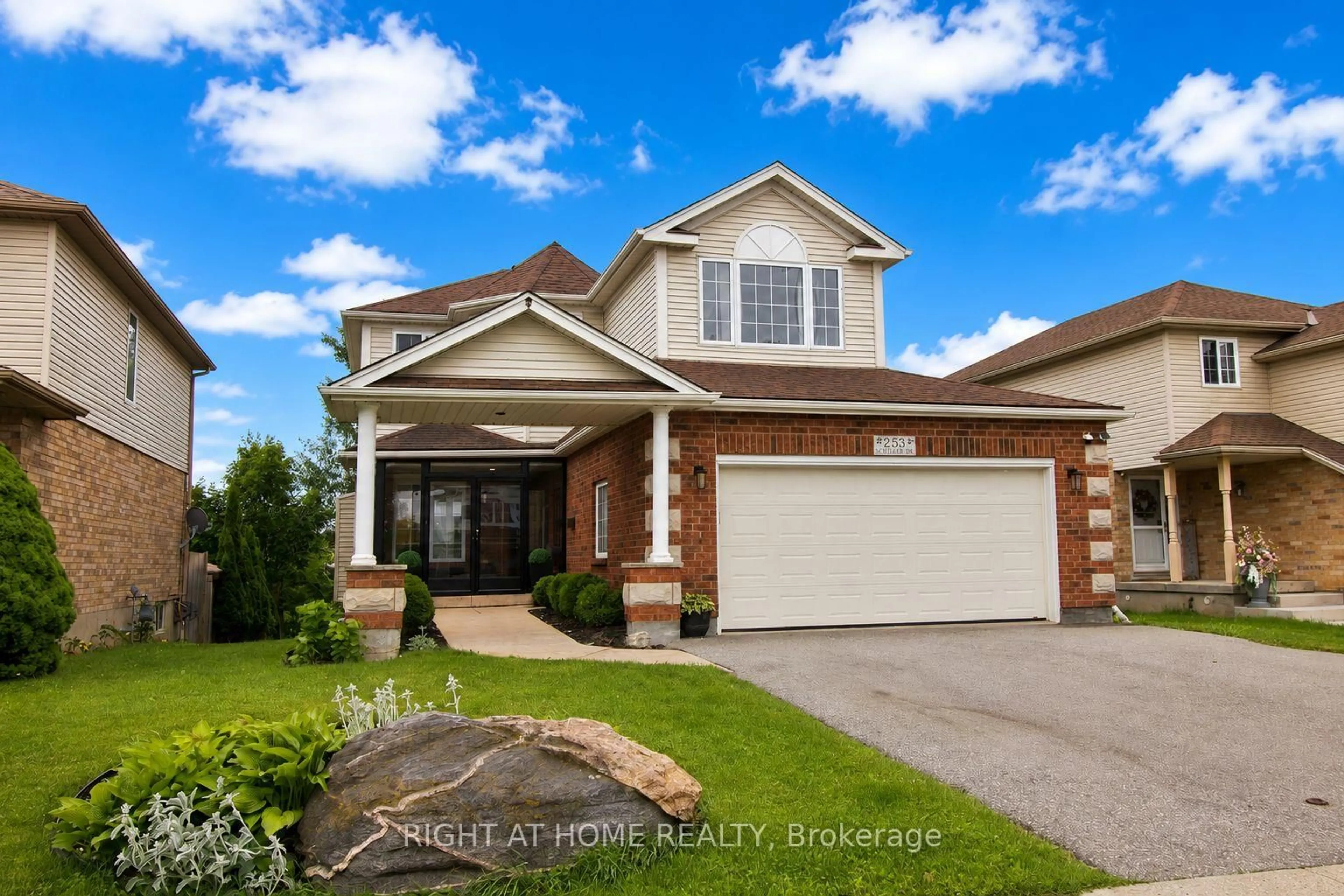 Home with brick exterior material, street for 253 Schneller Dr, Wilmot Ontario N3A 2K9
