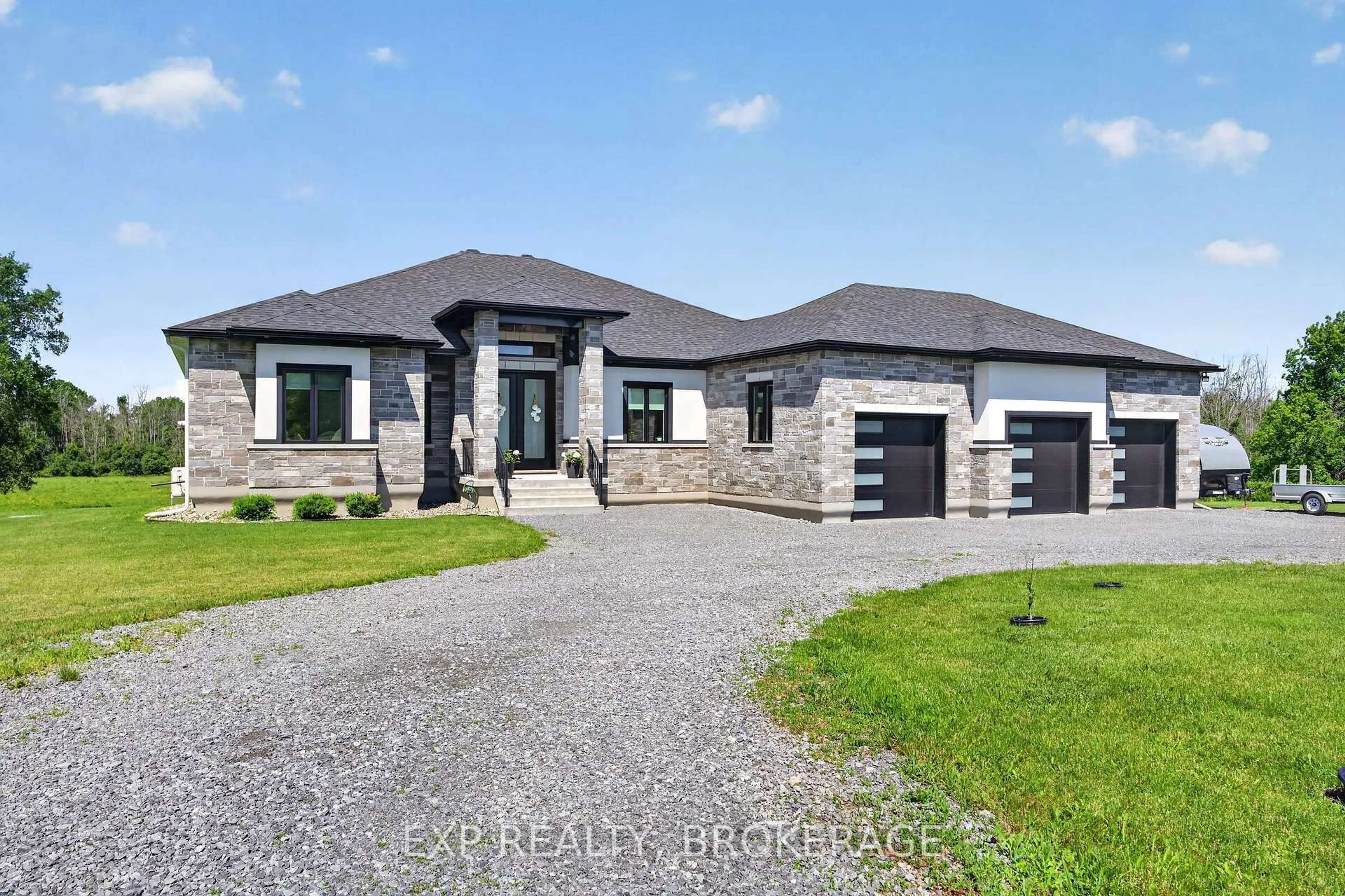 Home with brick exterior material, street for 2515 QUABBIN Rd, Bissett Creek Ontario K0H 2H0