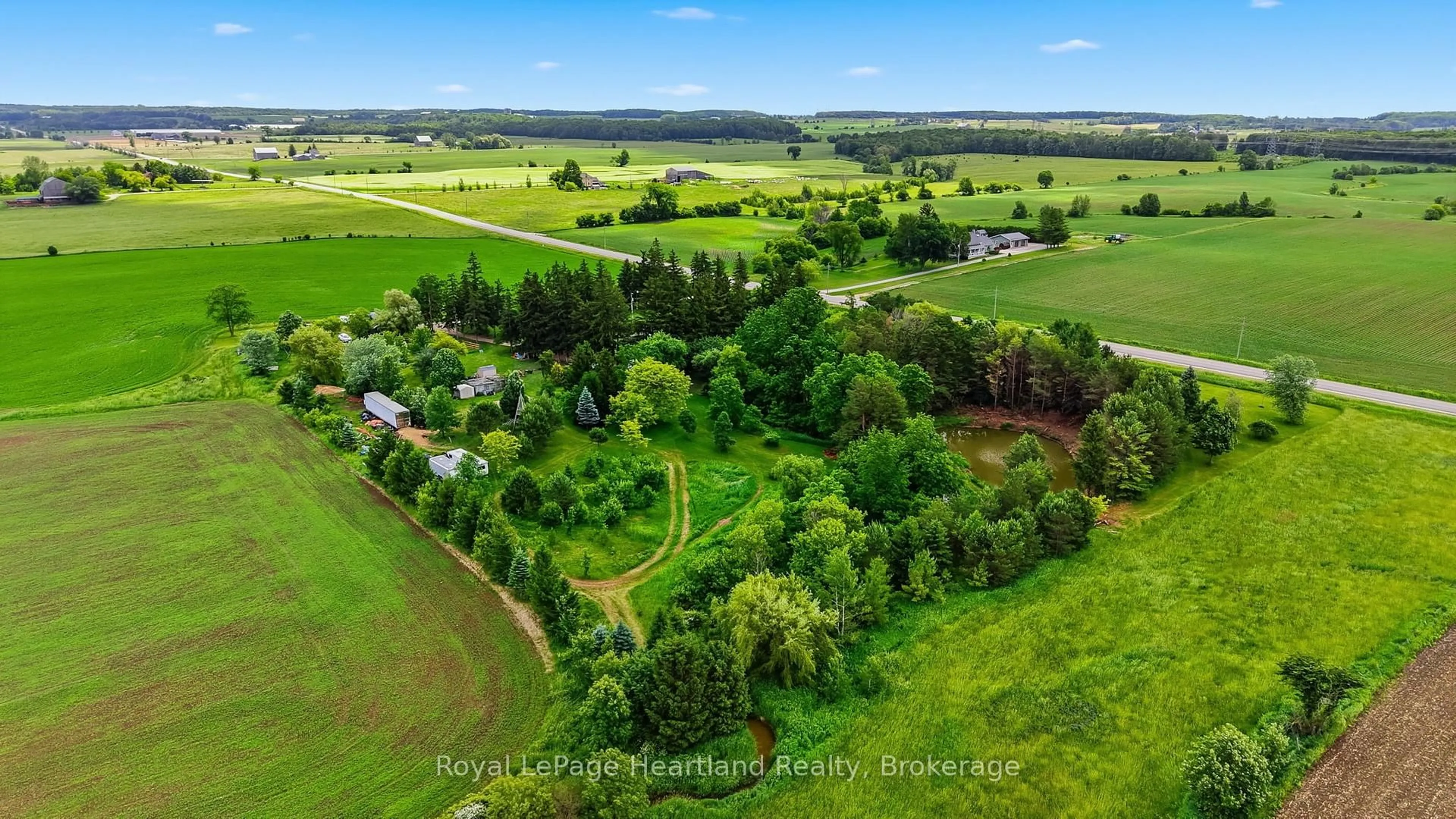 A pic from outside/outdoor area/front of a property/back of a property/a pic from drone, water/lake/river/ocean view for 482 CONCESSION 8, Brockton Ontario N0G 2V0