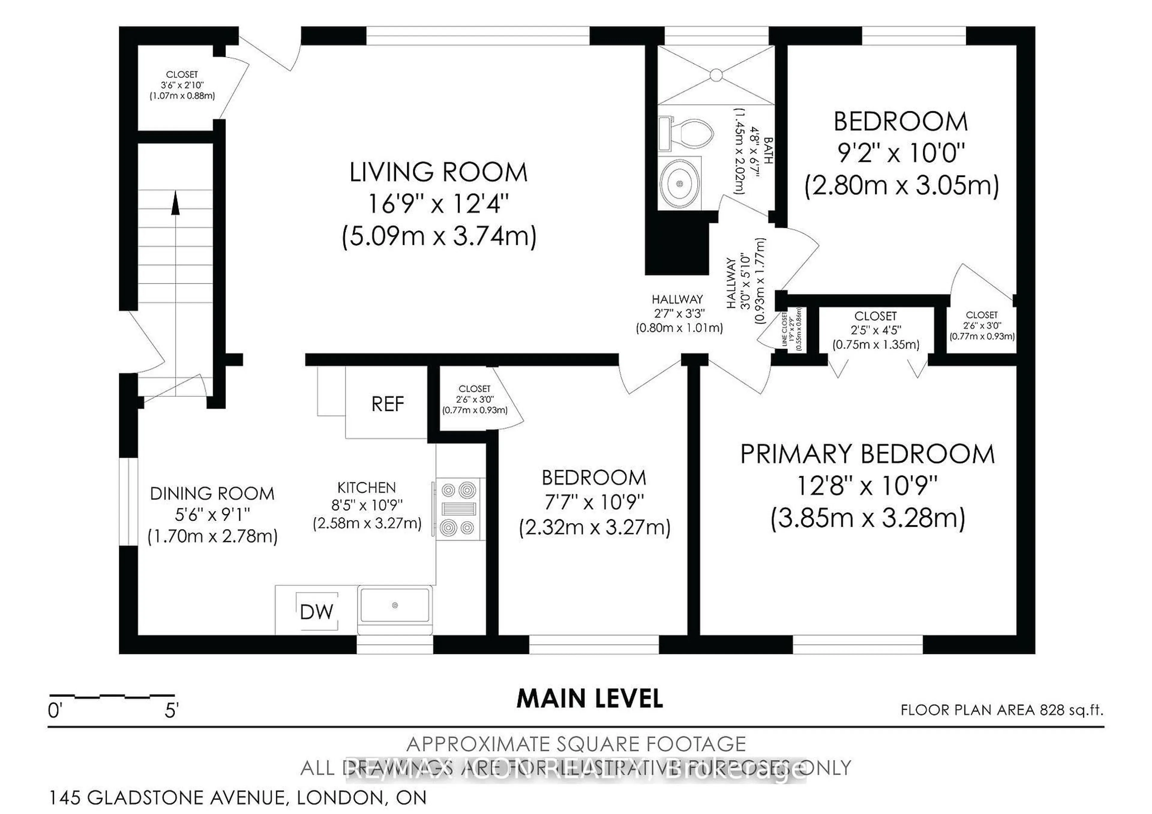 Floor plan for 145 Gladstone Ave, London South Ontario N5Z 3R7