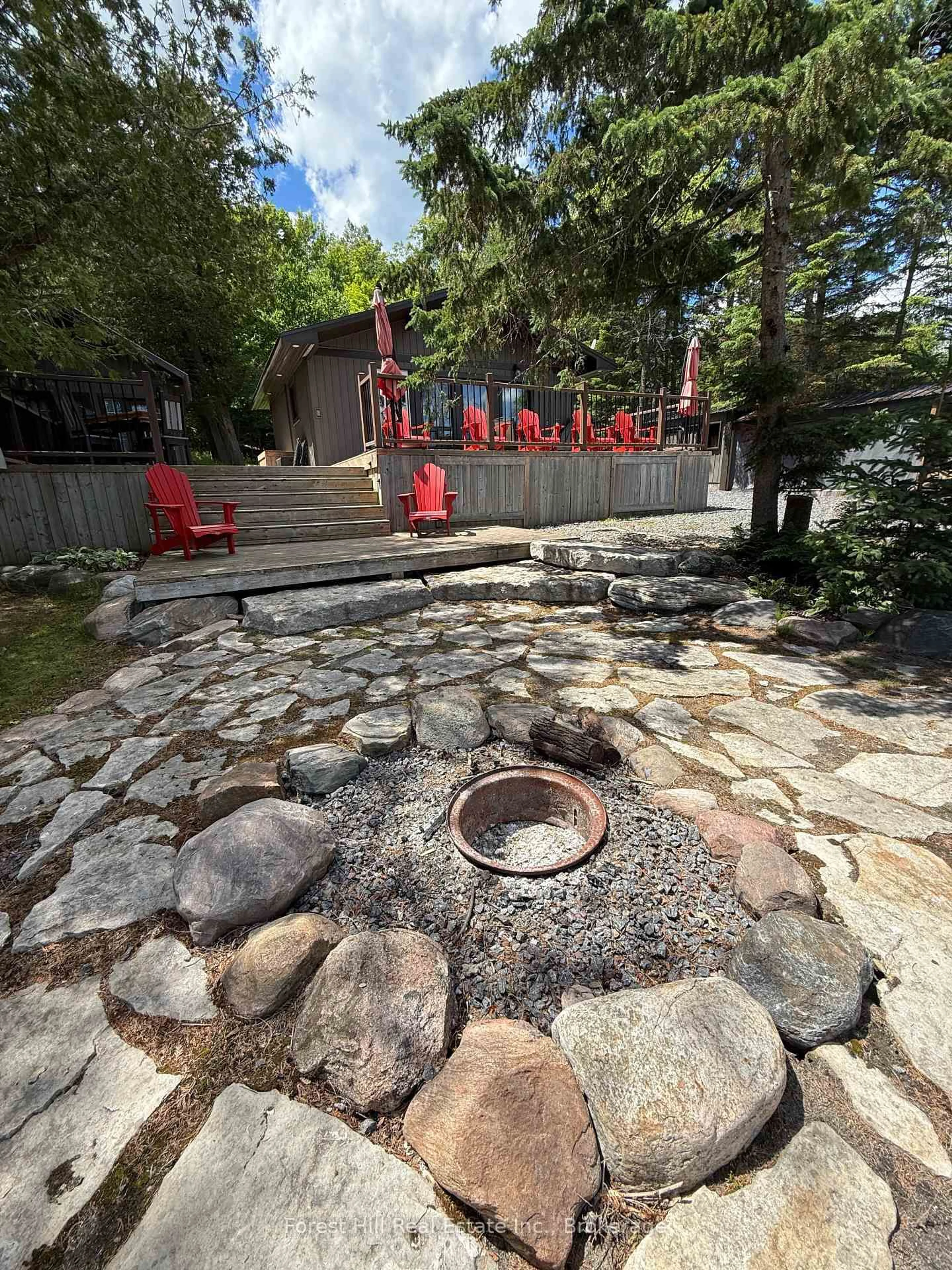 Patio, street for 635 Limberlost Point Rd, Parry Sound Remote Area Ontario P0H 2R0