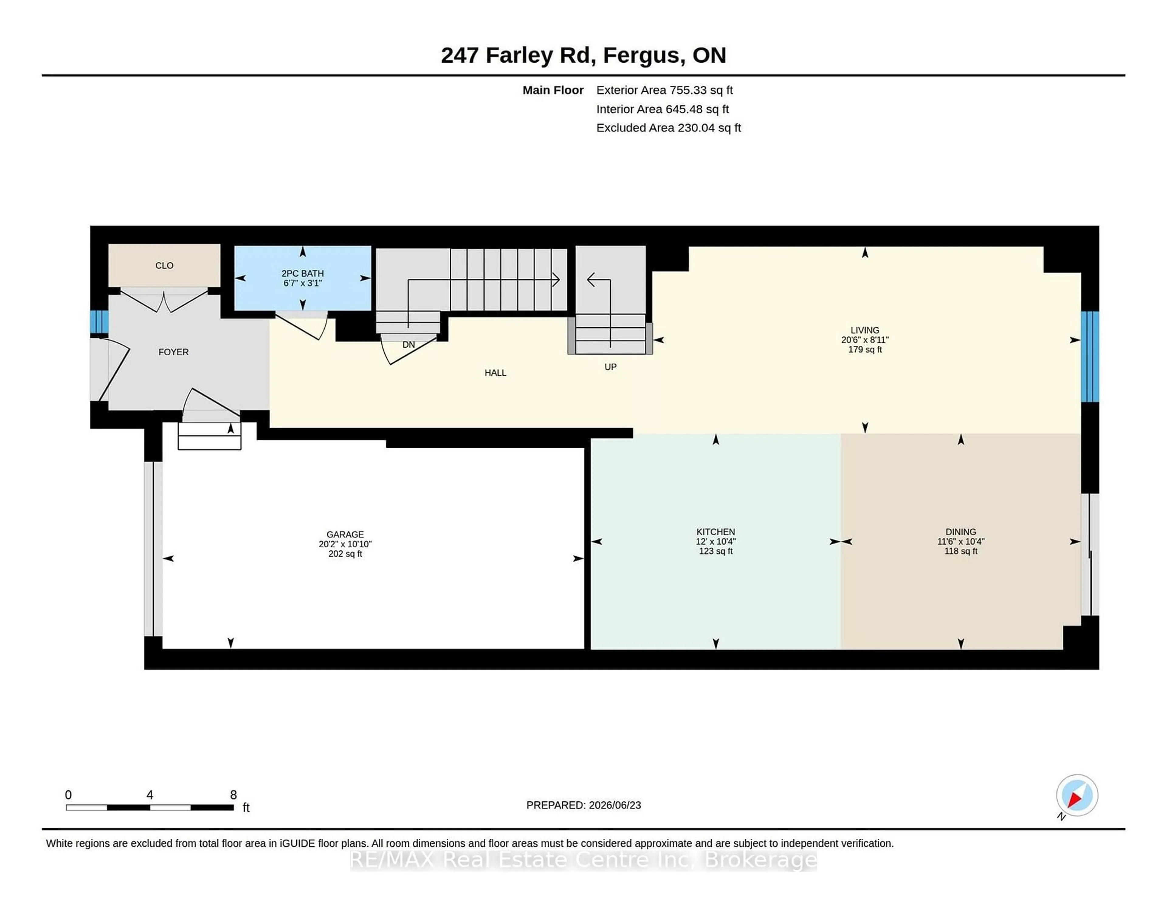 Floor plan for 247 Farley Rd, Centre Wellington Ontario N1M 0J2
