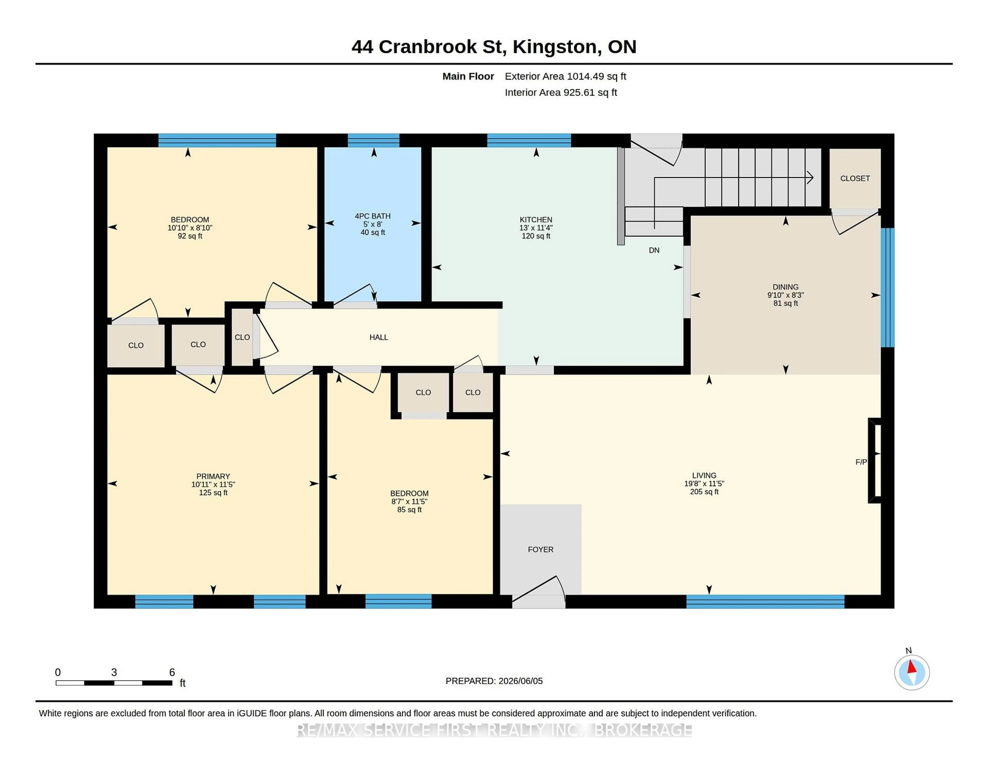 Floor plan for 44 Cranbrook St, Kingston Ontario K7M 4N2