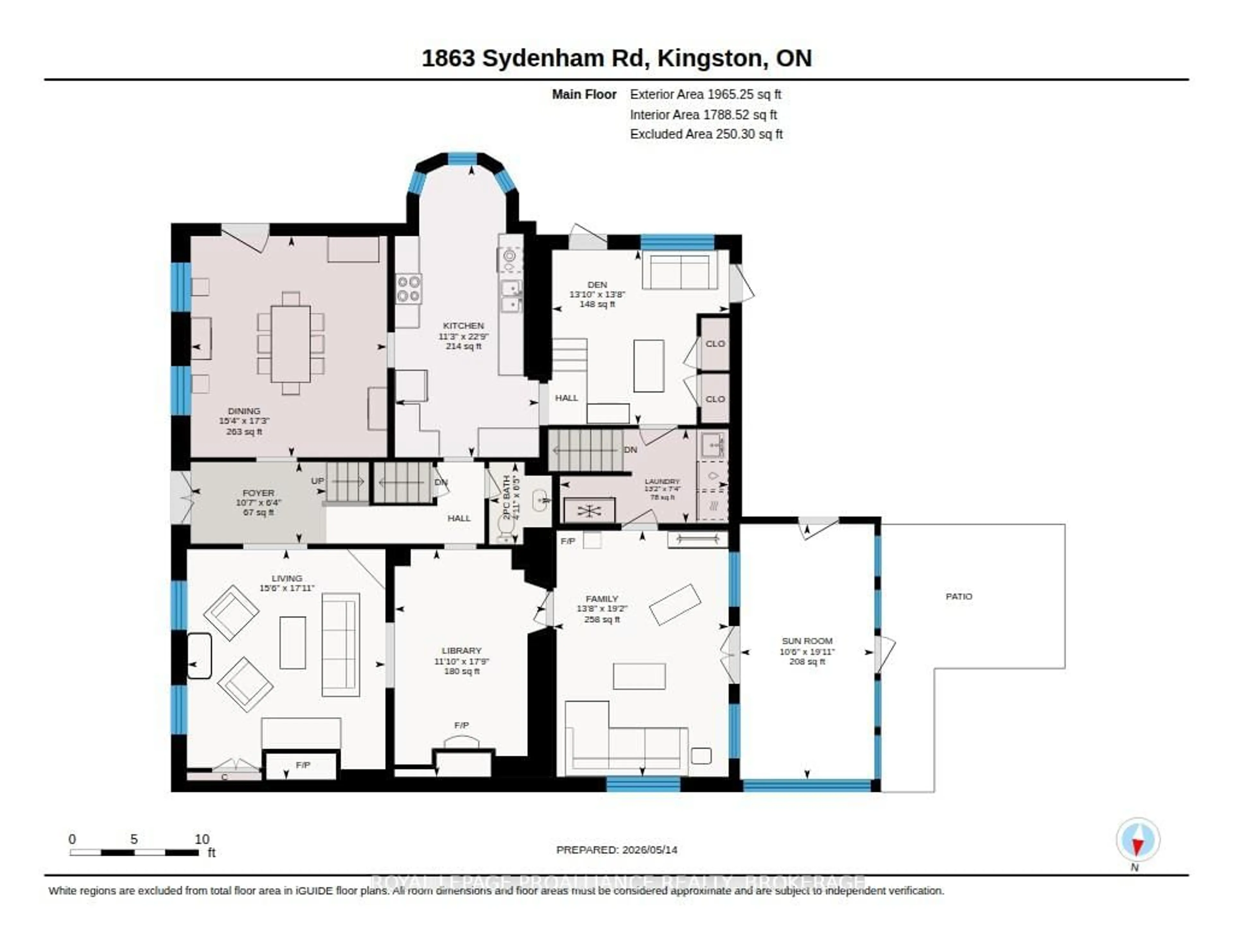 Floor plan for 1863 Sydenham Rd, Kingston Ontario K7L 4V4
