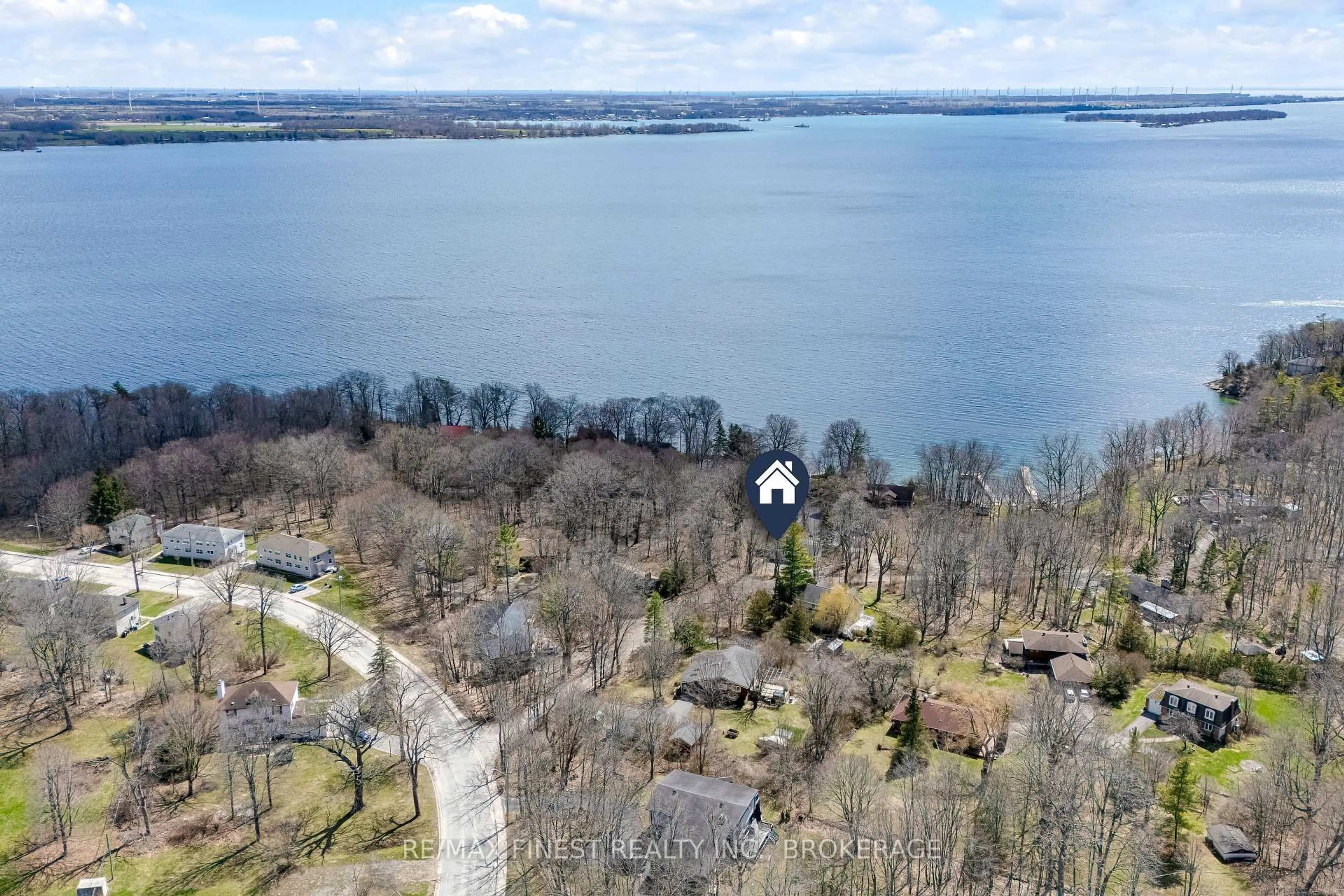 A pic from outside/outdoor area/front of a property/back of a property/a pic from drone, water/lake/river/ocean view for 9 Mallard Lane, Kingston Ontario K7K 5E2