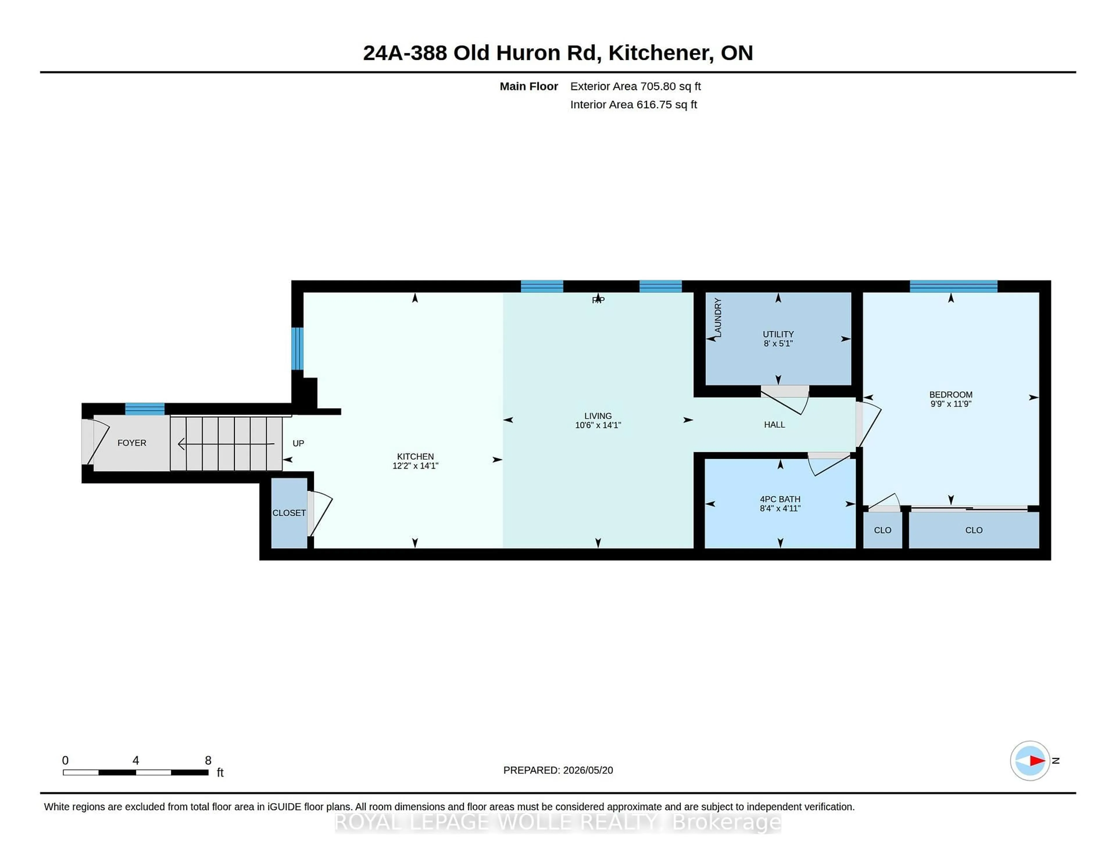 Floor plan for 388 Old Huron Rd #24A, Kitchener Ontario N2R 0J5
