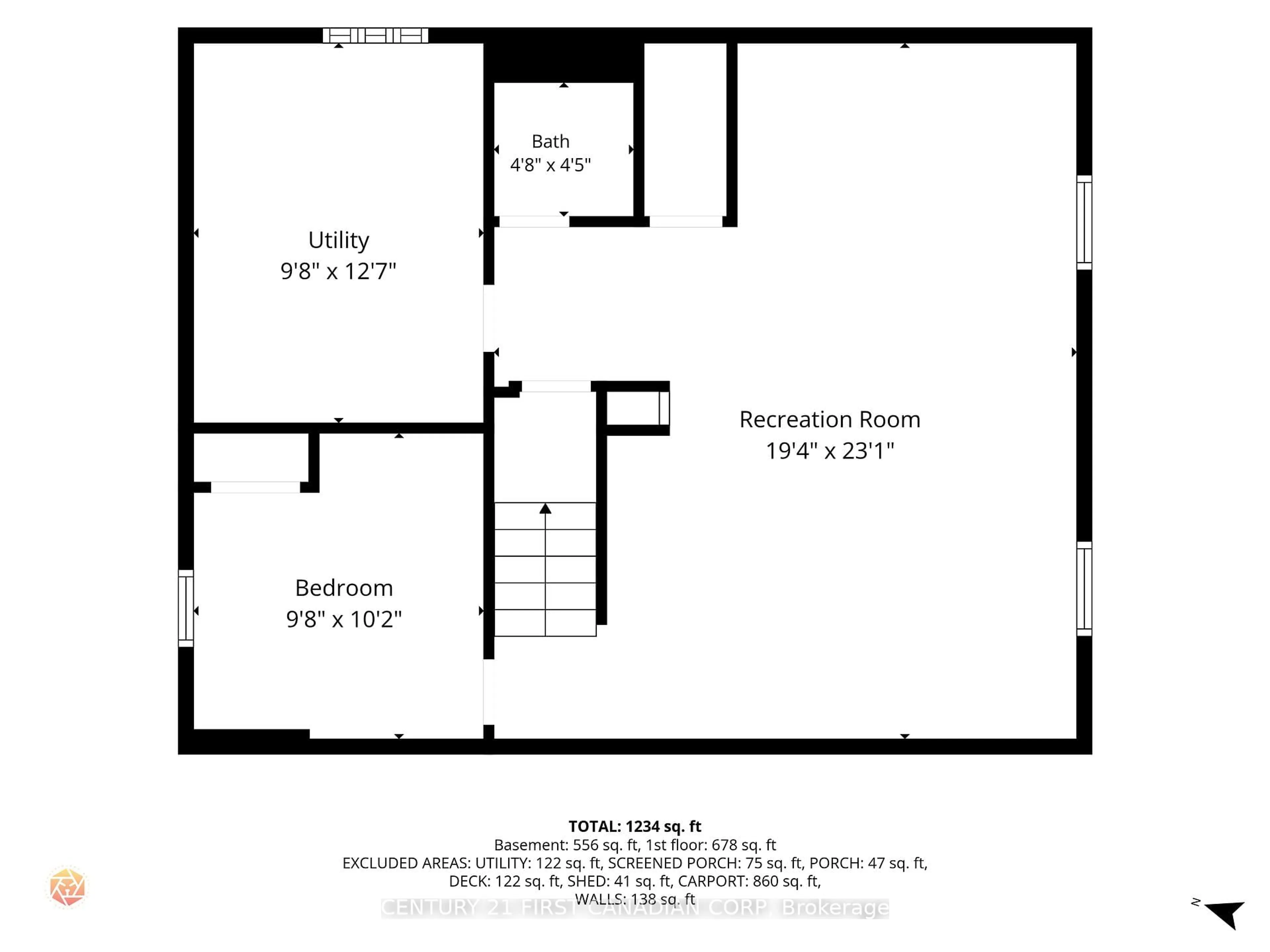 Floor plan for 218 Vancouver St, London East Ontario N5W 4R8