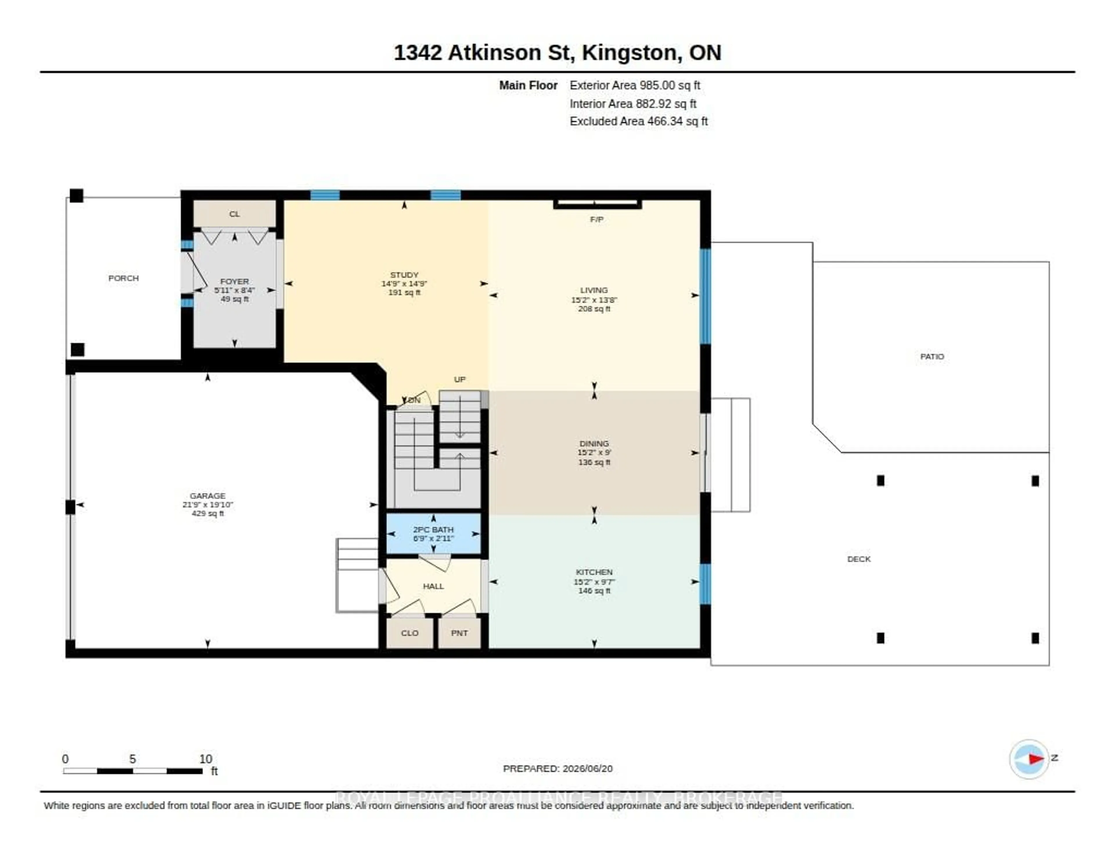 Floor plan for 1342 Atkinson St, Kingston Ontario K7P 0J2