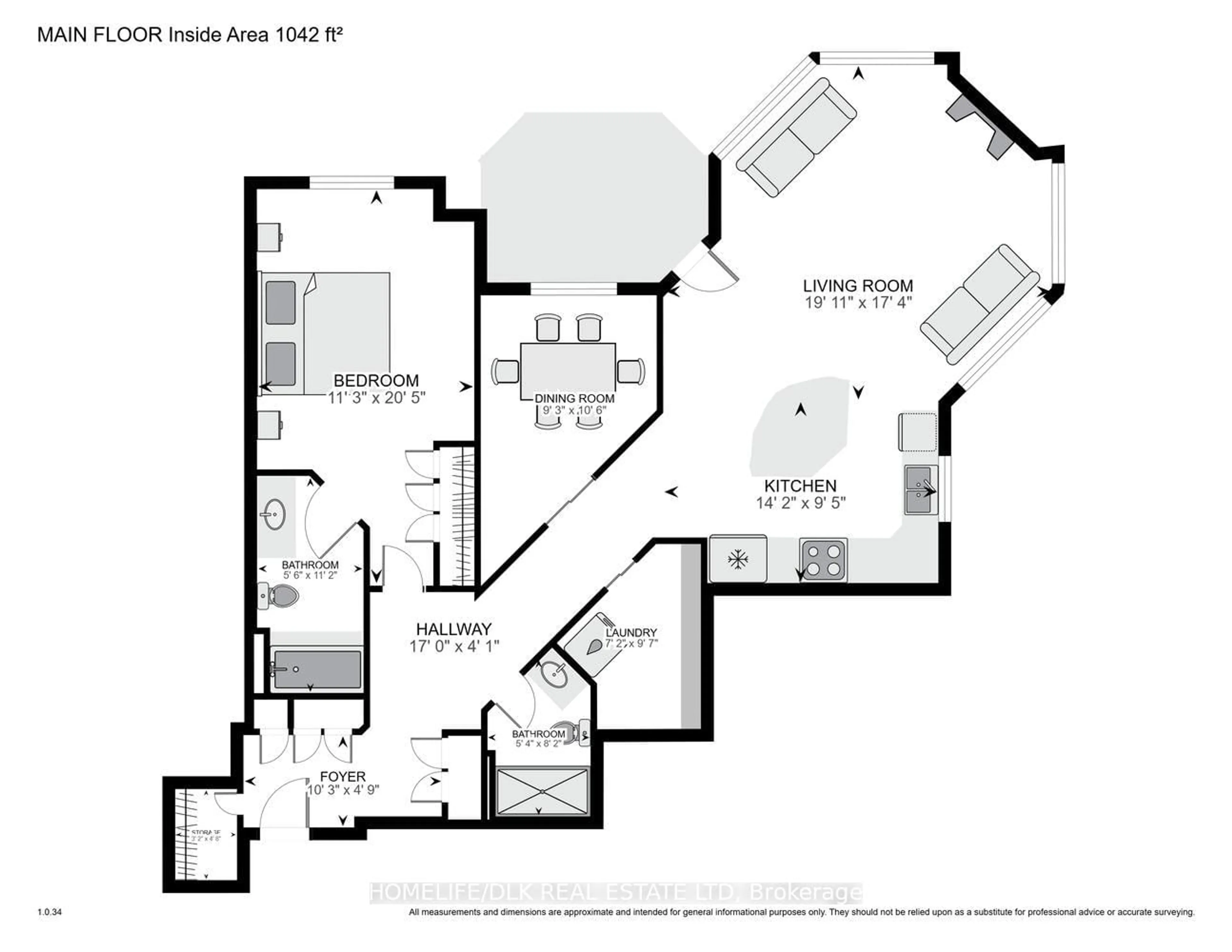 Floor plan for 15 St Andrew St #804, Brockville Ontario K6V 0B8