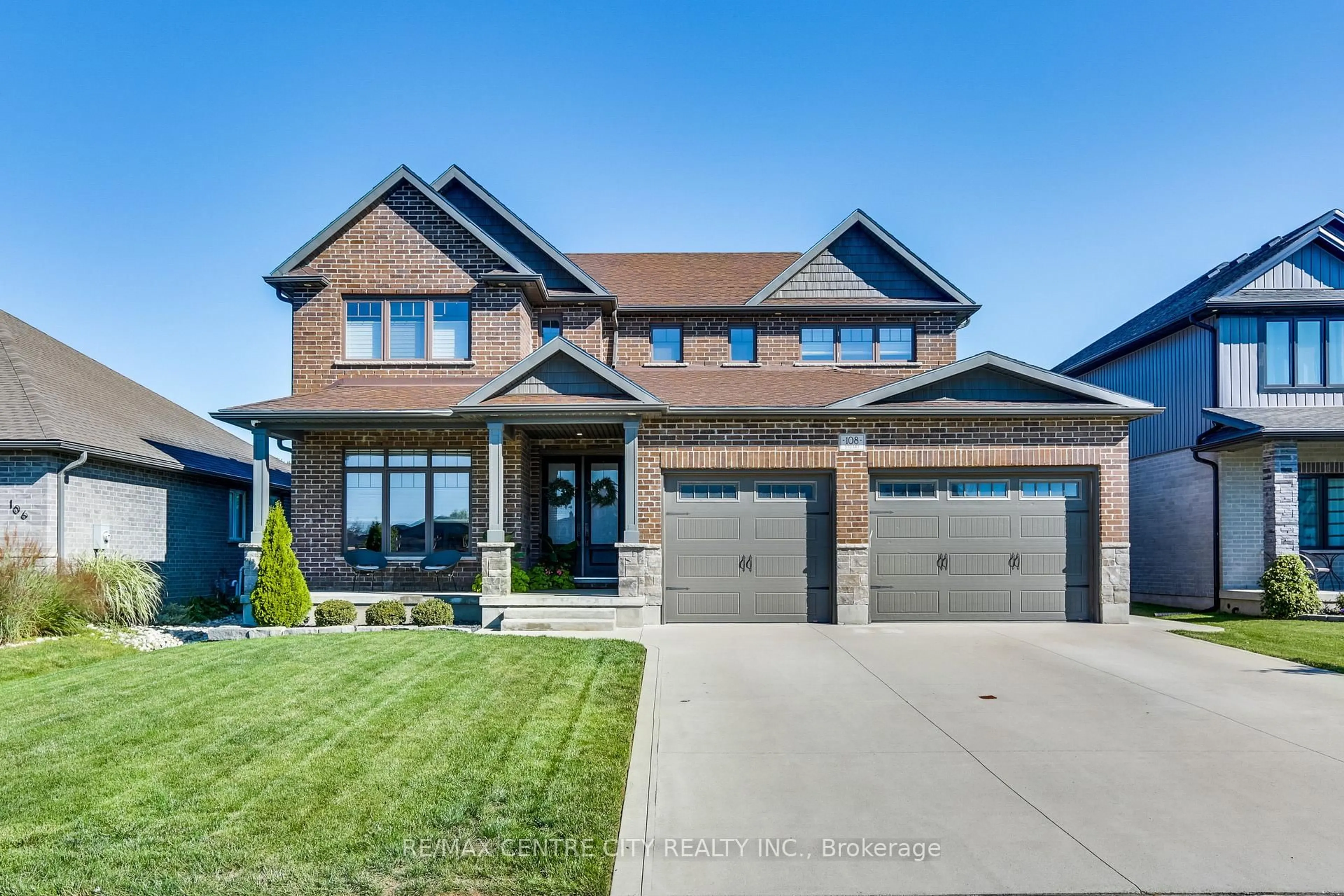 Home with brick exterior material, street for 108 Stuart Ave, Lucan Biddulph Ontario N0M 2J0
