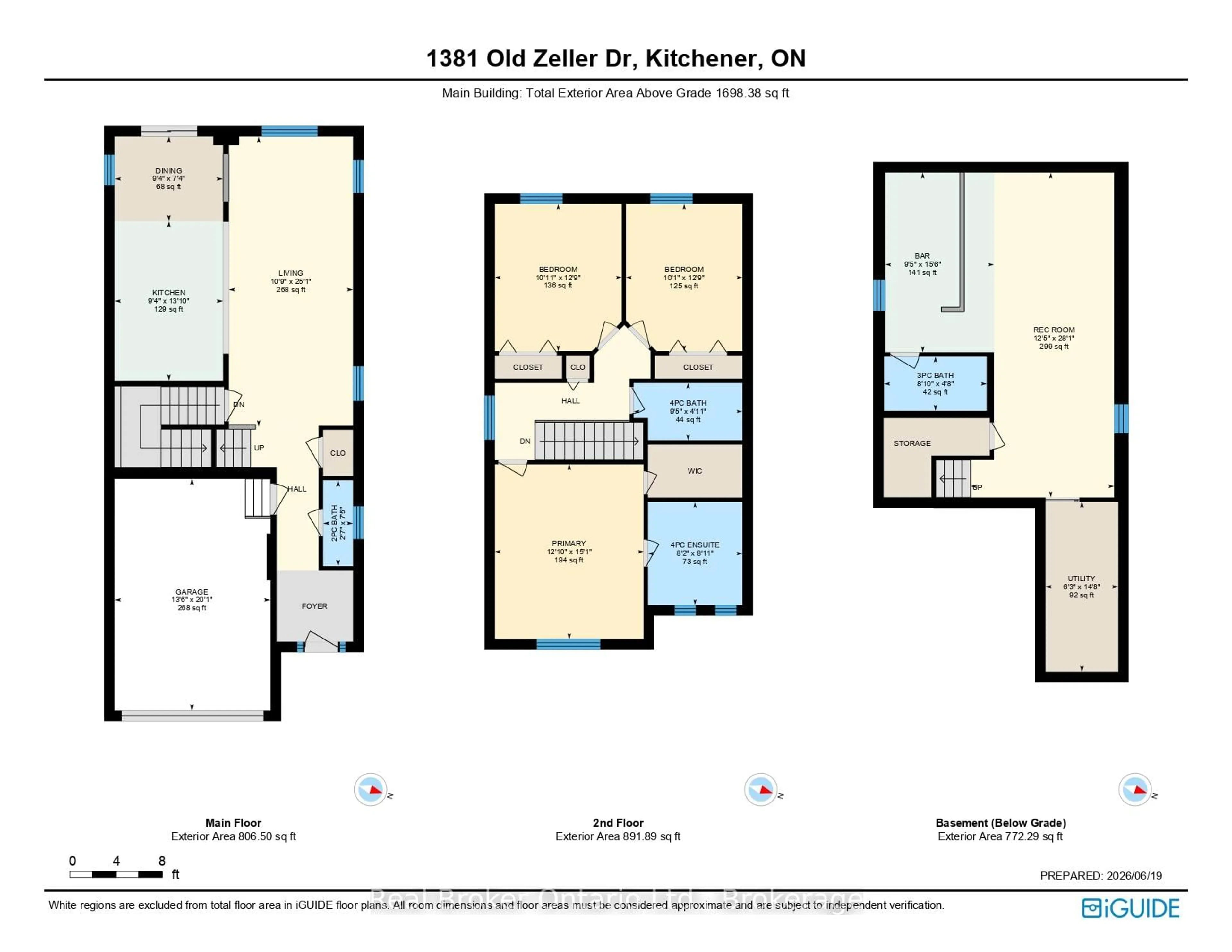 Floor plan for 1381 Old Zeller Dr, Kitchener Ontario N2A 0C6