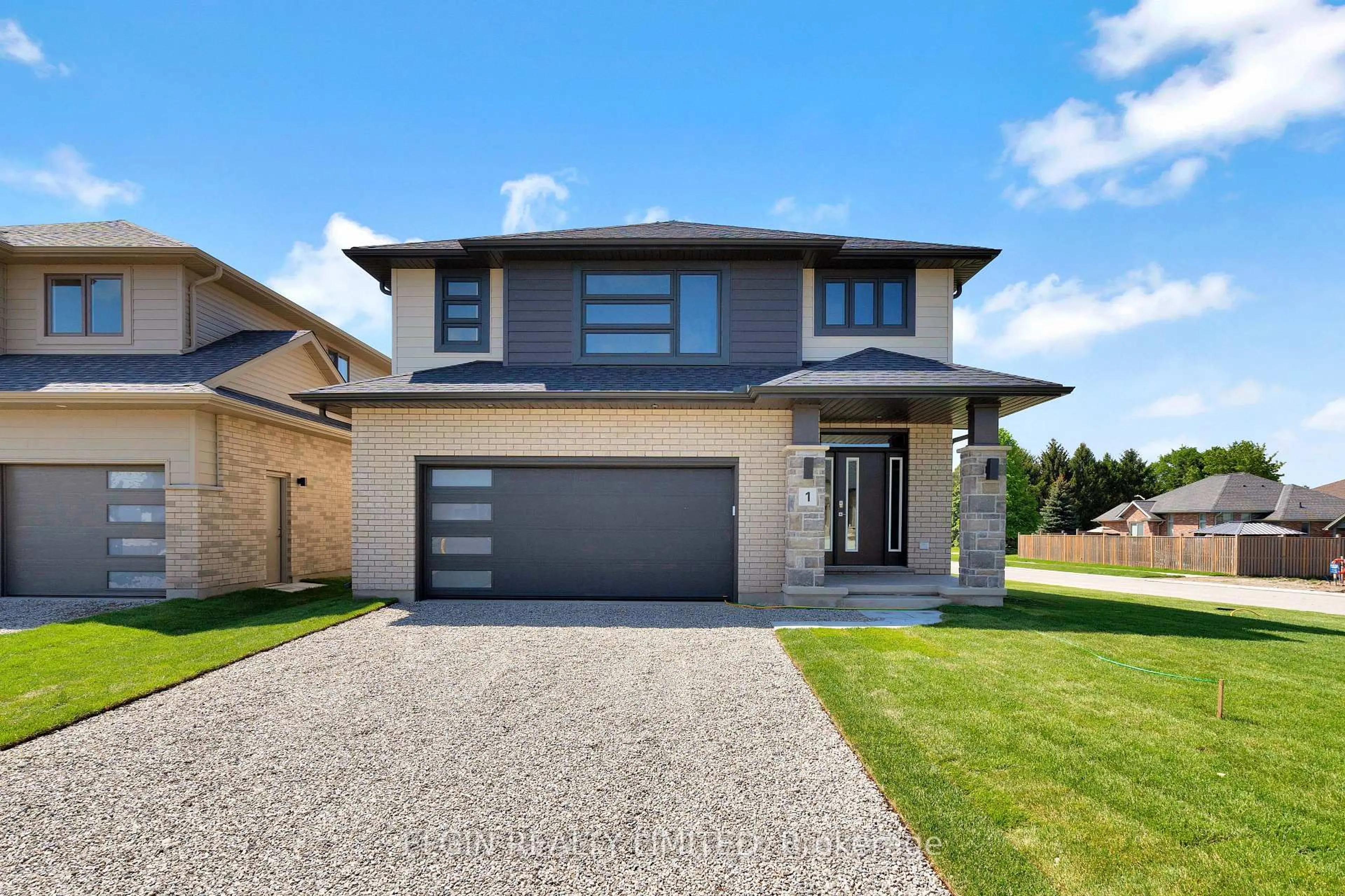 Home with brick exterior material, street for 1 Finch St, Tillsonburg Ontario N4G 0L9