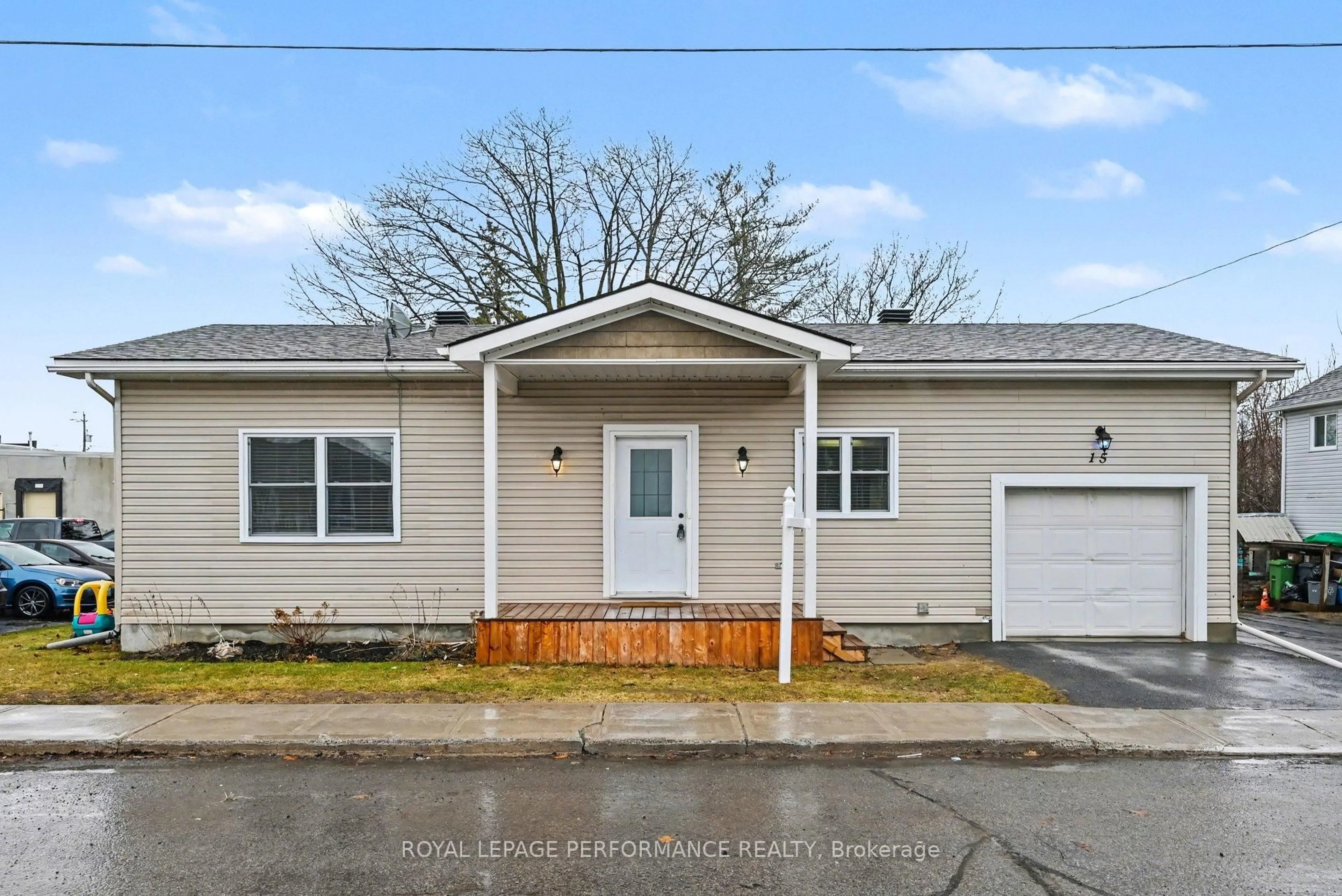 Home with vinyl exterior material, street for 15 Forget St, Russell Ontario K0A 1W0