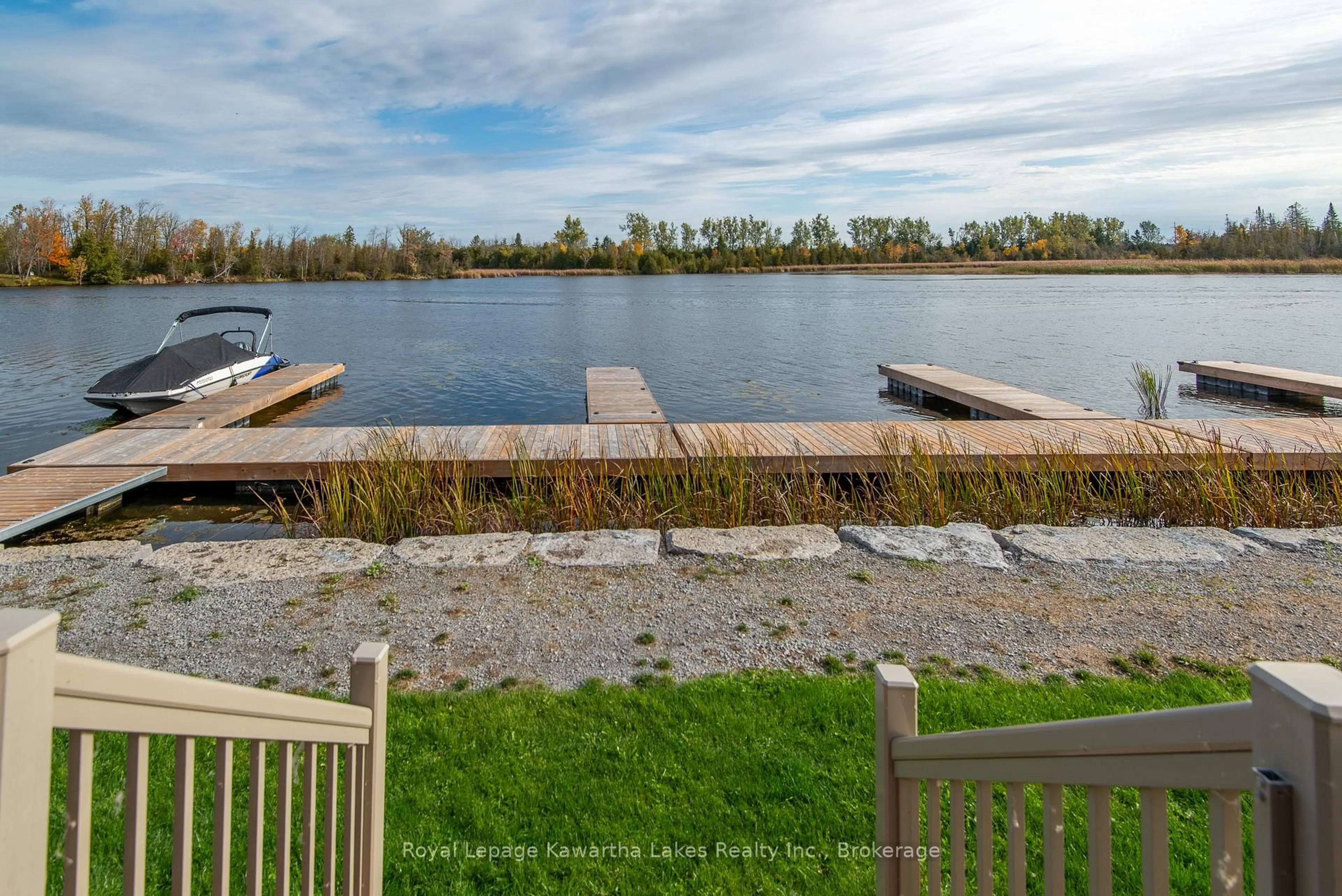 A pic from outside/outdoor area/front of a property/back of a property/a pic from drone, water/lake/river/ocean view for 657 Thunder Bridge Rd #W21, Kawartha Lakes Ontario K9V 4R1