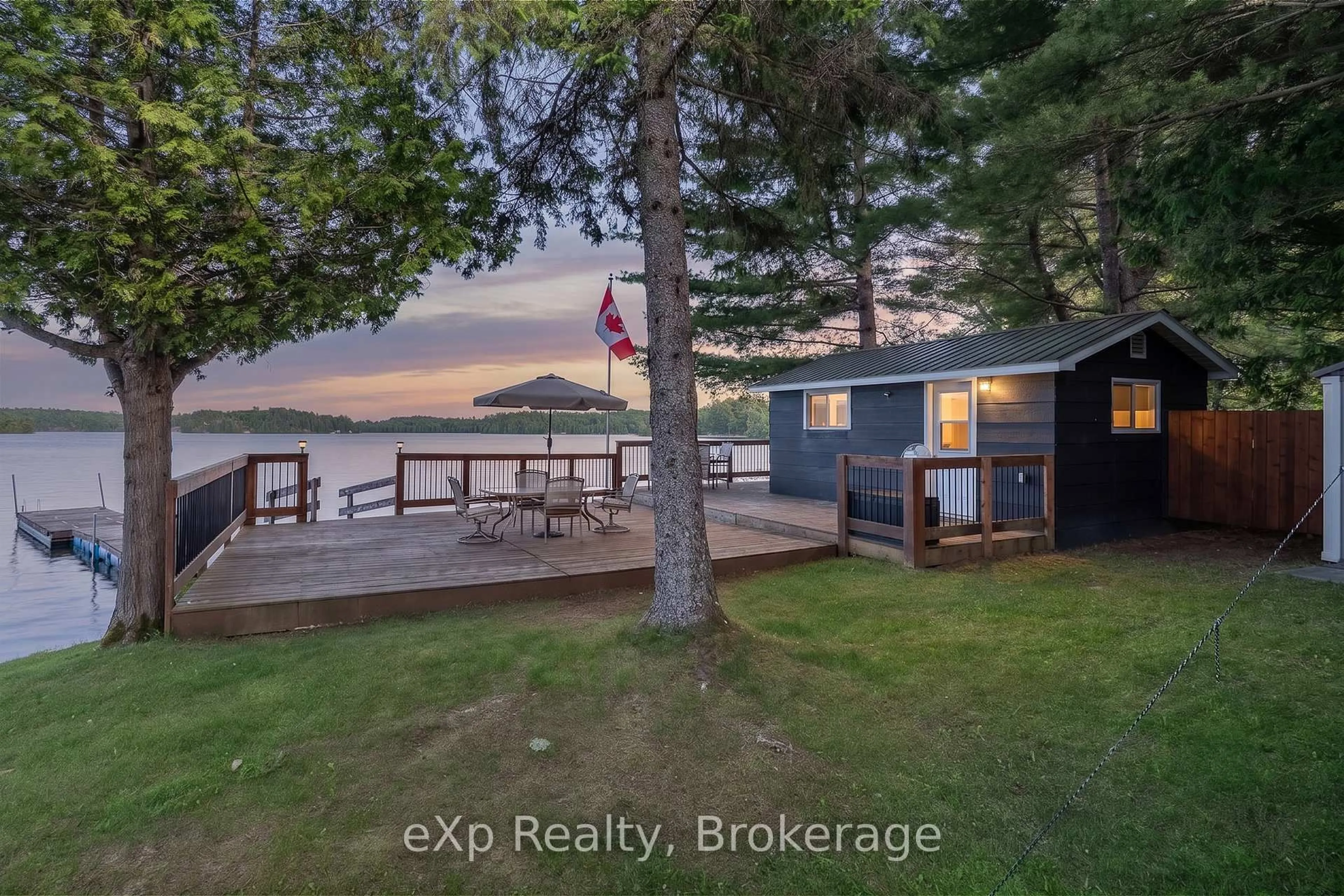 A pic from outside/outdoor area/front of a property/back of a property/a pic from drone, water/lake/river/ocean view for 116 Whippoorwill Rd, French River Ontario P0M 1A0