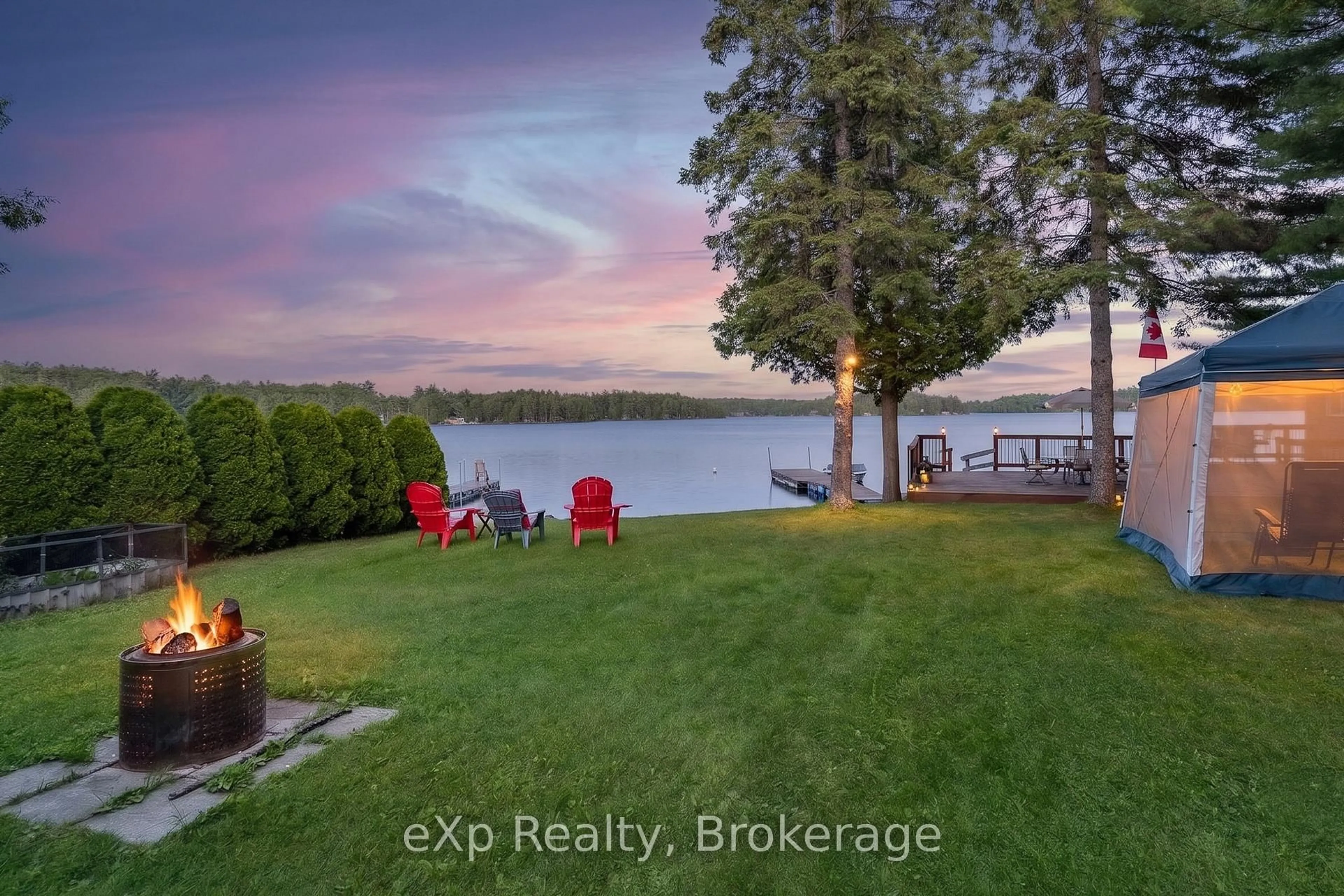 A pic from outside/outdoor area/front of a property/back of a property/a pic from drone, water/lake/river/ocean view for 116 Whippoorwill Rd, French River Ontario P0M 1A0
