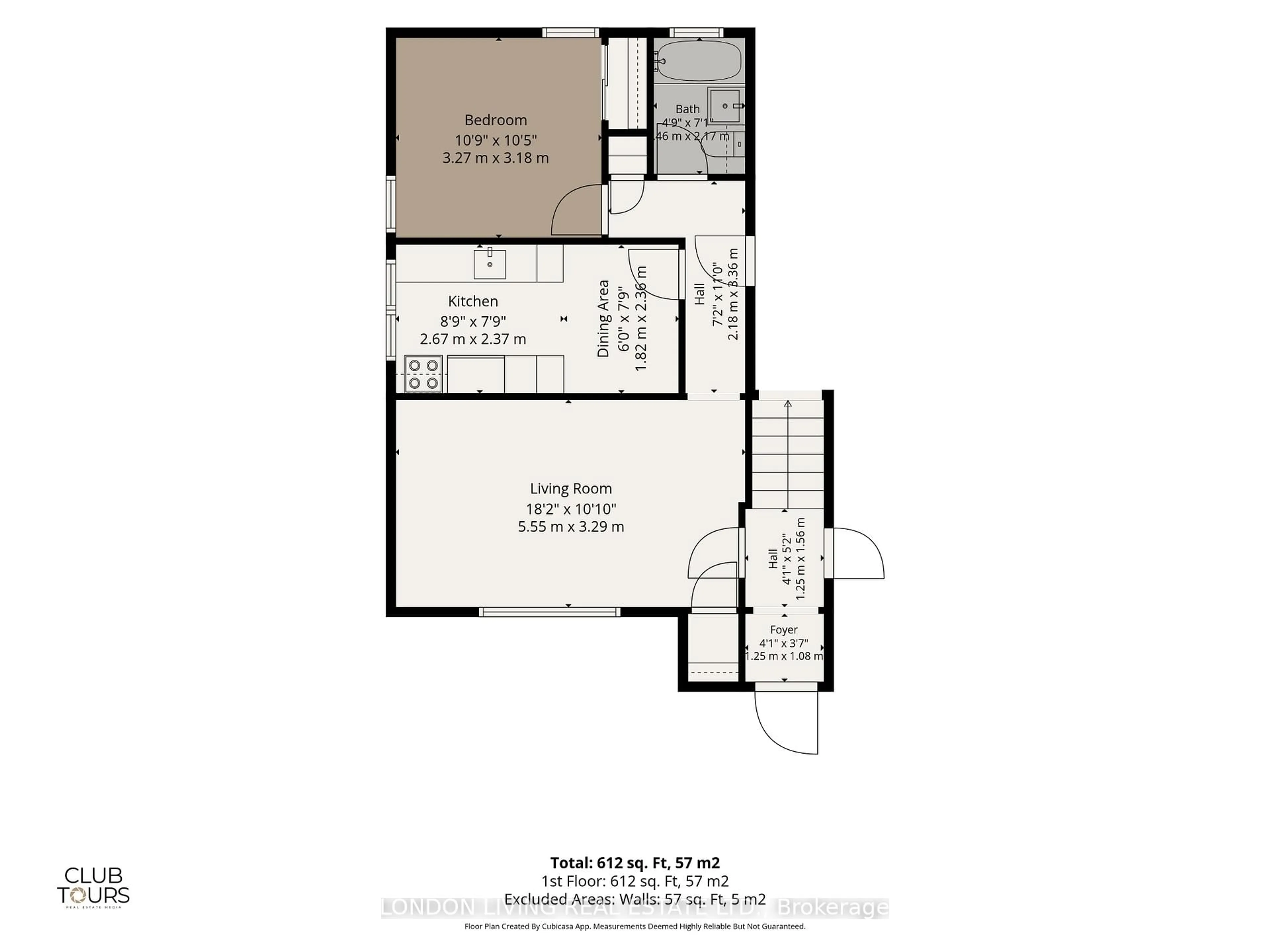 Floor plan for 107 Windsor Cres, London South Ontario N6C 1V9