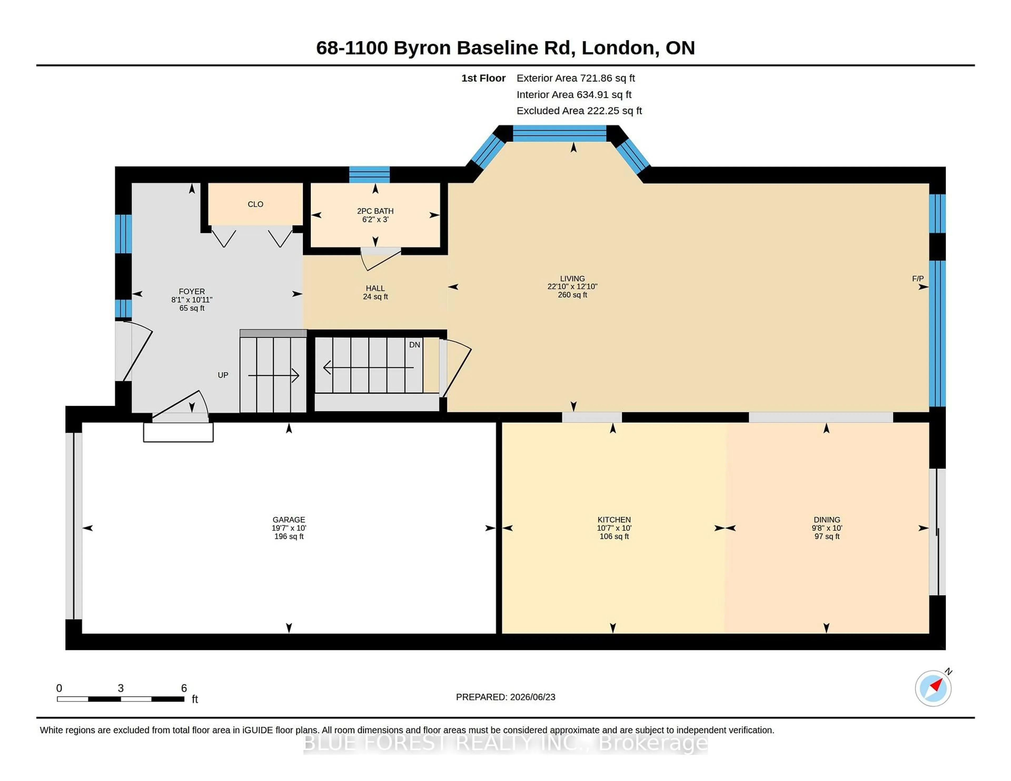 Floor plan for 1100 BYRON BASELINE Rd #68, London South Ontario N6K 4M3