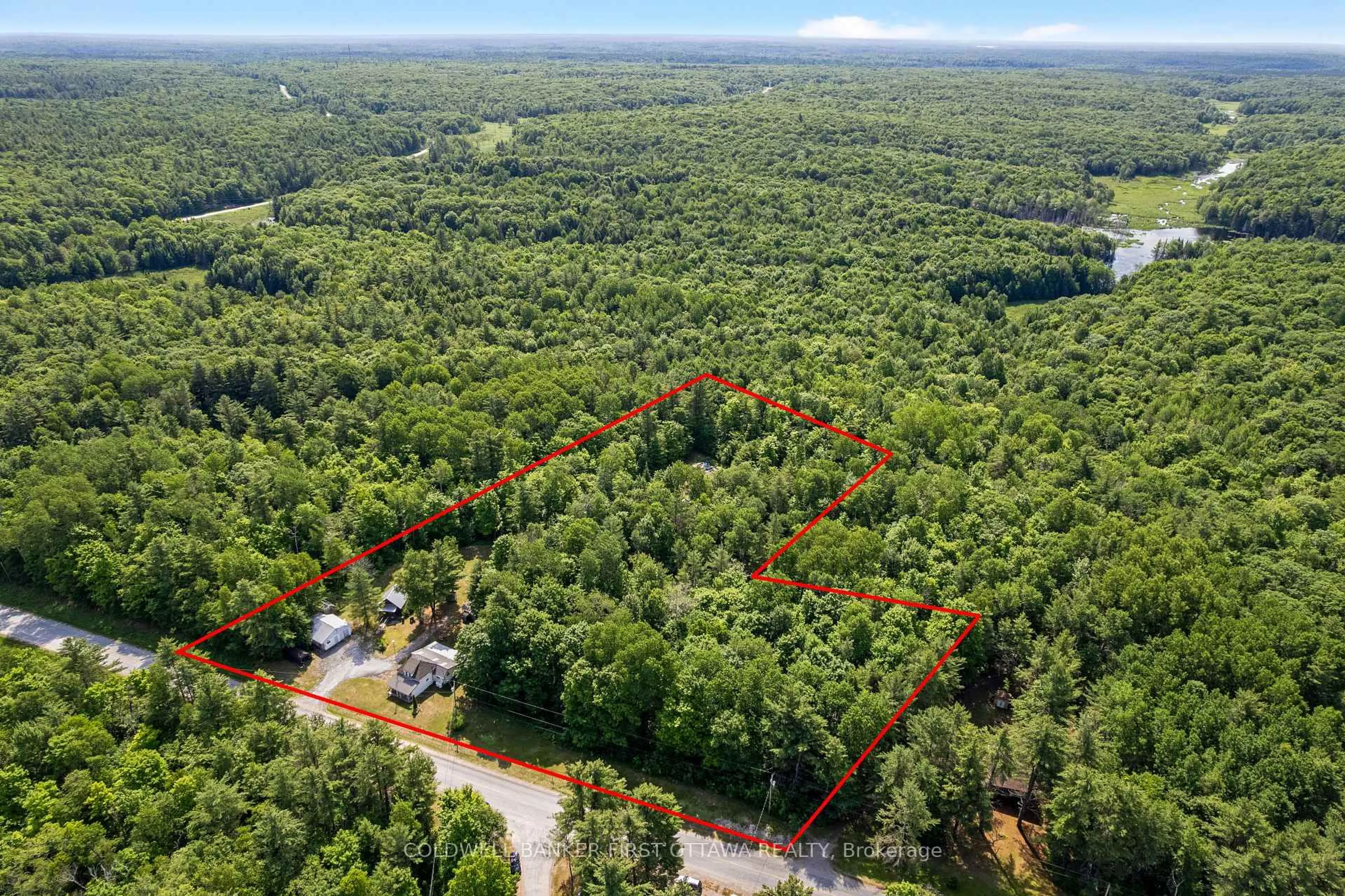 A pic from outside/outdoor area/front of a property/back of a property/a pic from drone, forest/trees view for 2625 Ardoch Rd, Clarendon Station Ontario K0H 1J0