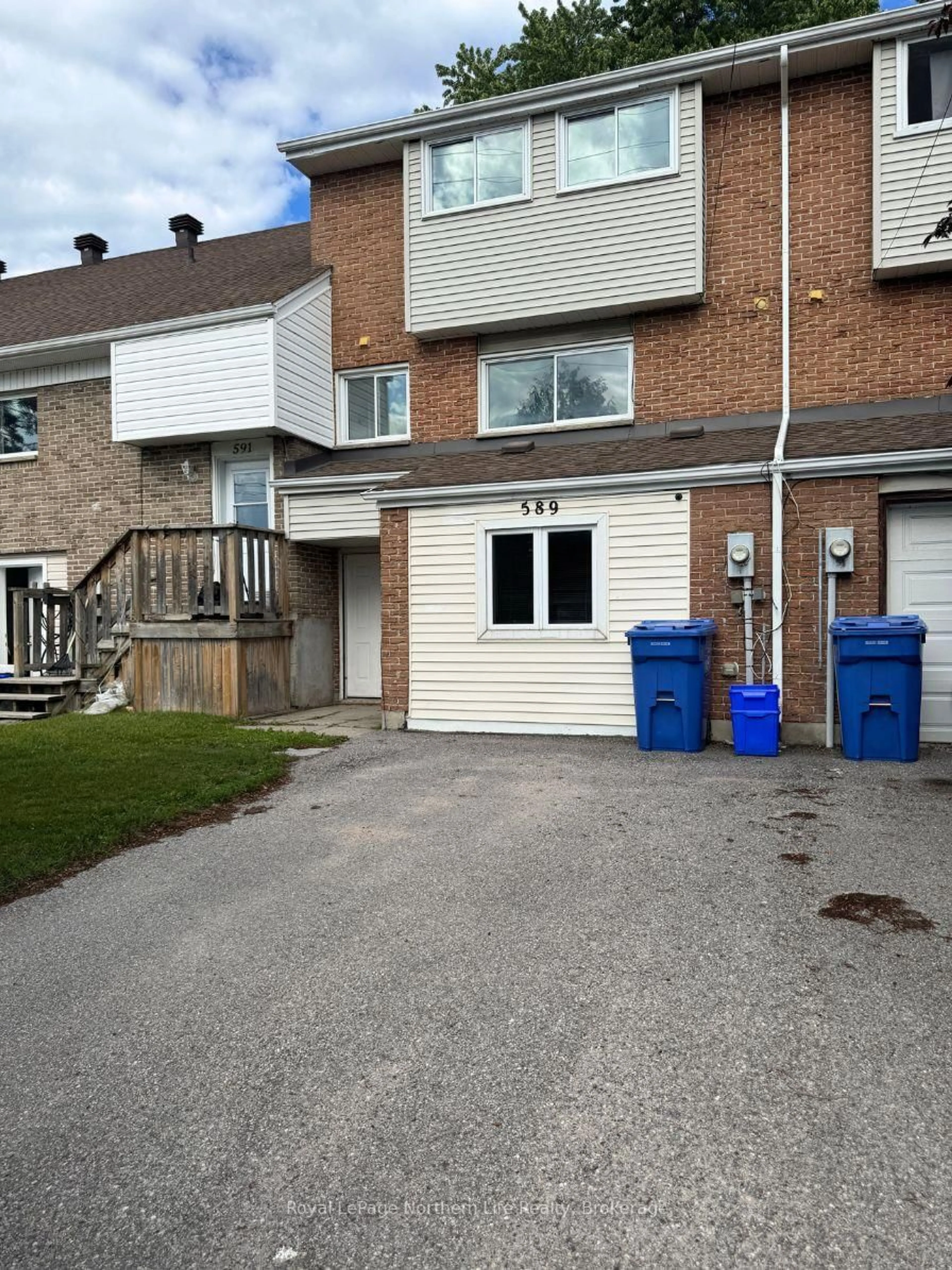 A pic from outside/outdoor area/front of a property/back of a property/a pic from drone, street for 589 Gormanville Rd #42, North Bay Ontario P1B 8N9