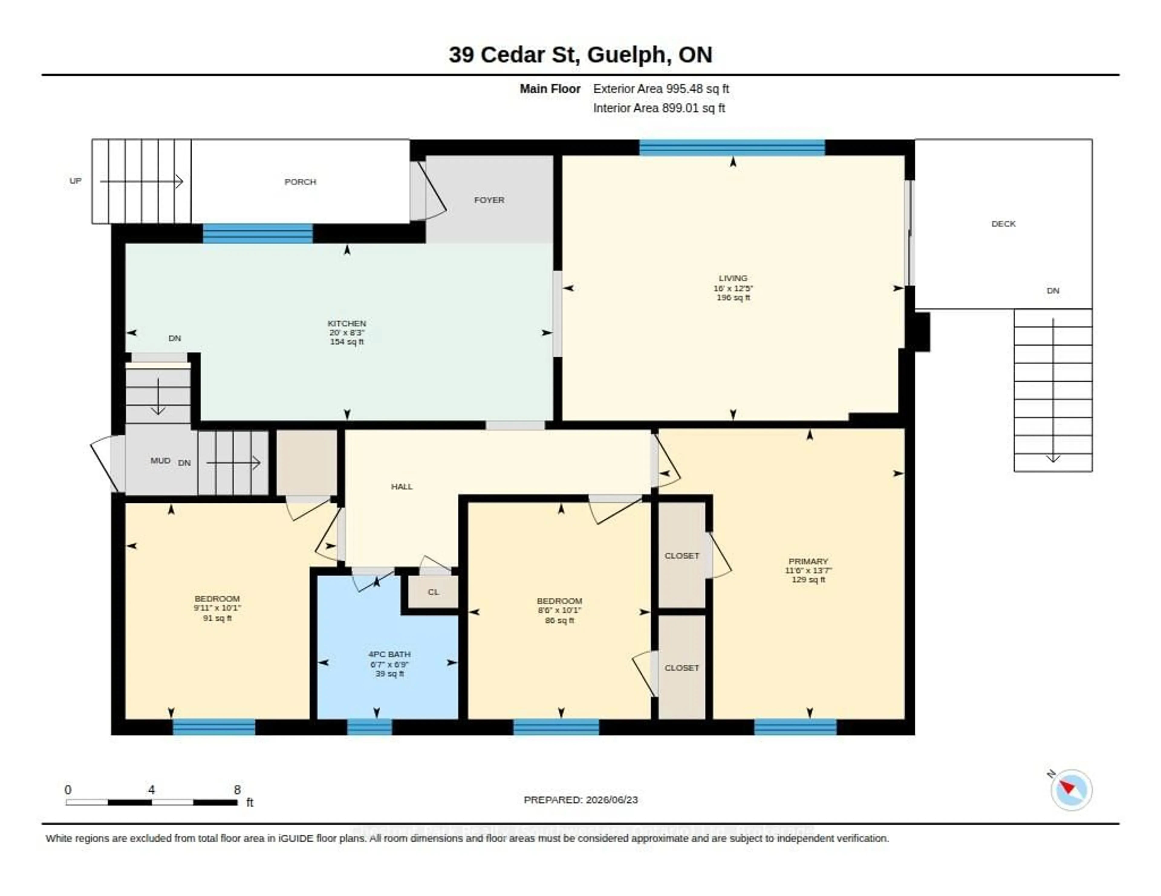 Floor plan for 39 Cedar St, Guelph Ontario N1G 1B9