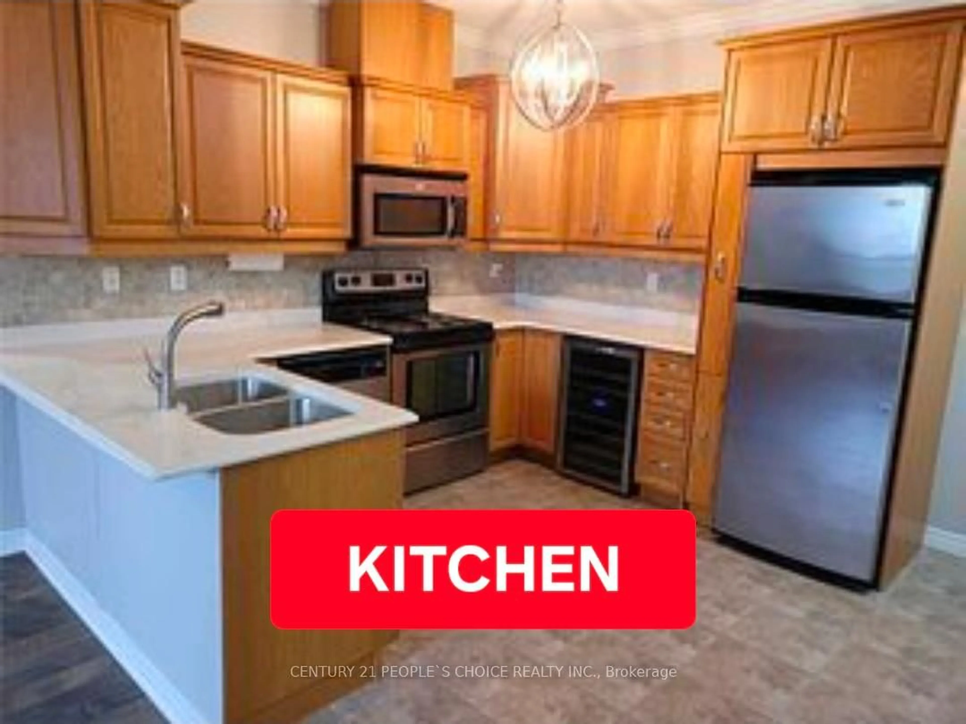 Standard kitchen, ceramic/tile floor for 435 Colborne St #205, London East Ontario N6B 2T2