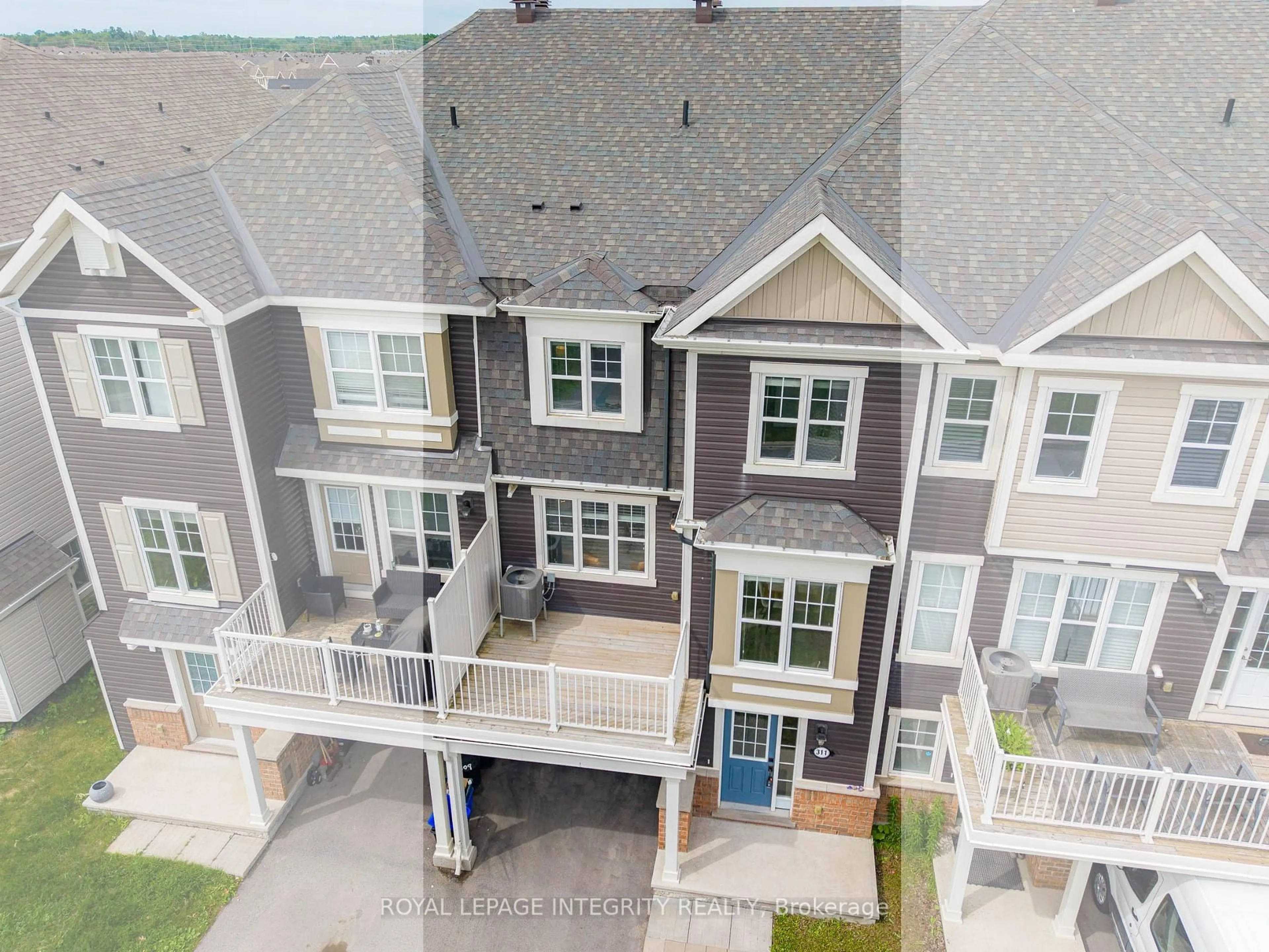 A pic from outside/outdoor area/front of a property/back of a property/a pic from drone, city buildings view from balcony for 311 Pumpkinseed Cres, Ottawa Ontario K2J 6J9