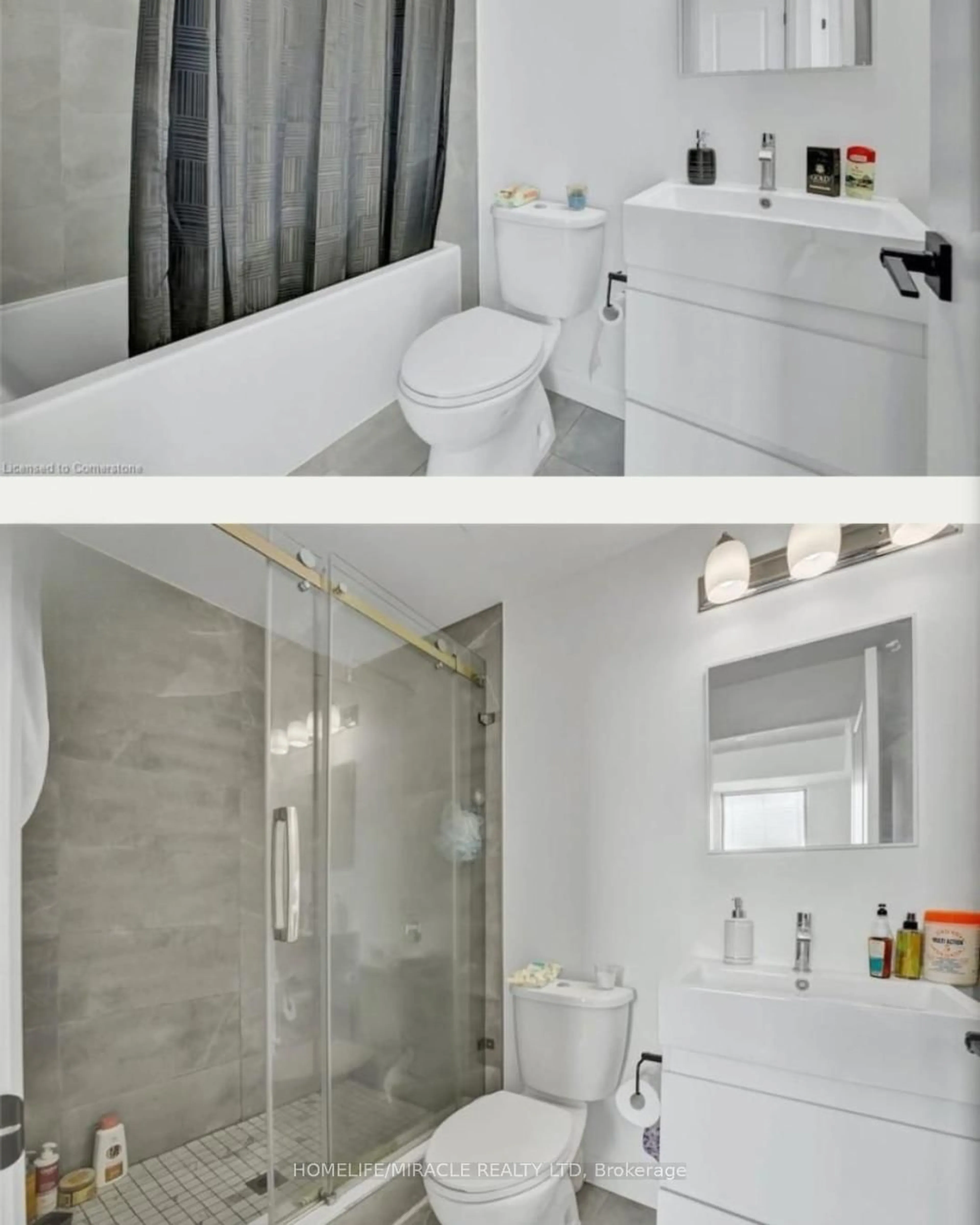 Contemporary bathroom, ceramic/tile floor for 7 Erie Ave #414, Brantford Ontario N3S 2E7