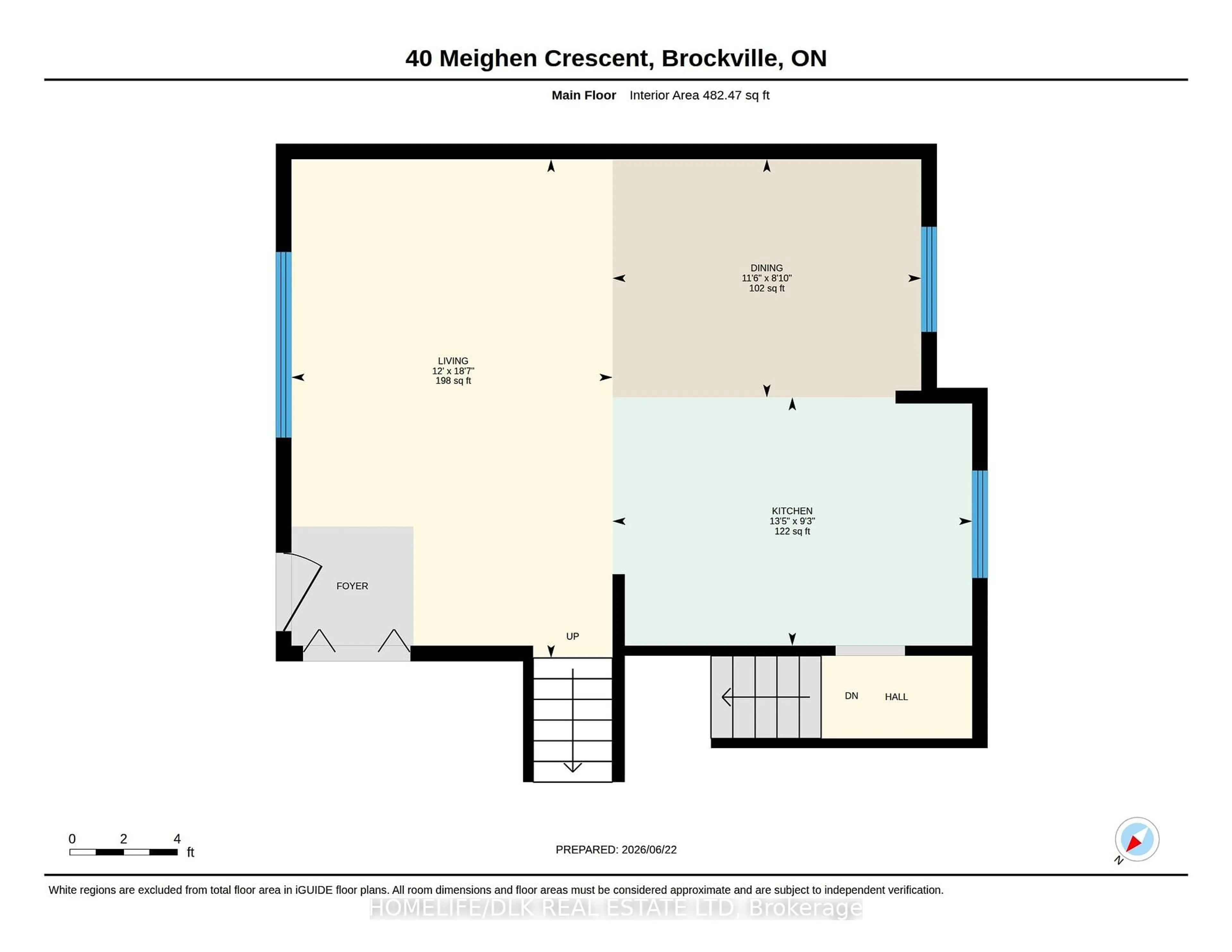 Floor plan for 40 Meighen Cres, Brockville Ontario K6V 3J7