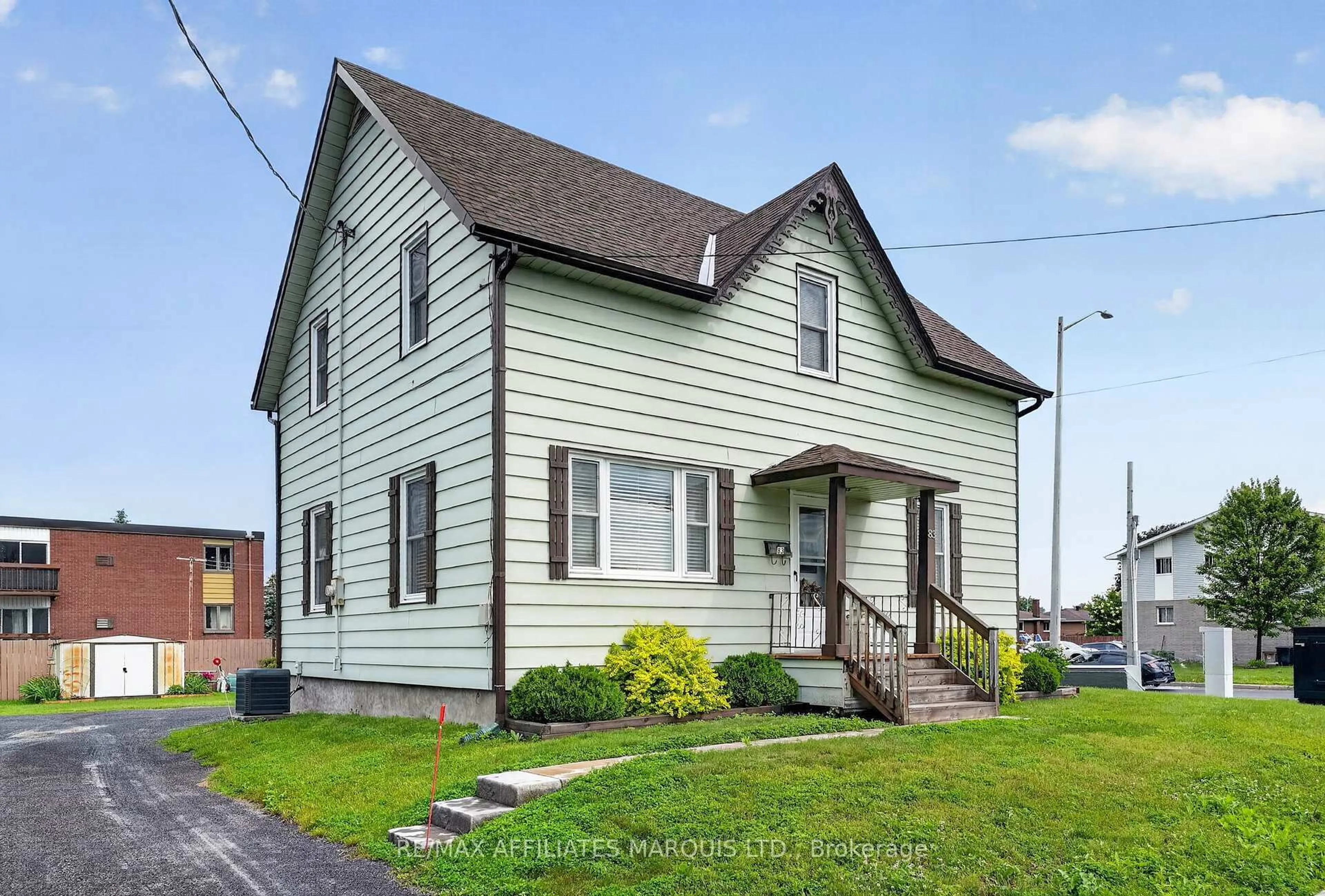 Home with vinyl exterior material, street for 83 Eleventh St, Cornwall Ontario K6H 2Y3