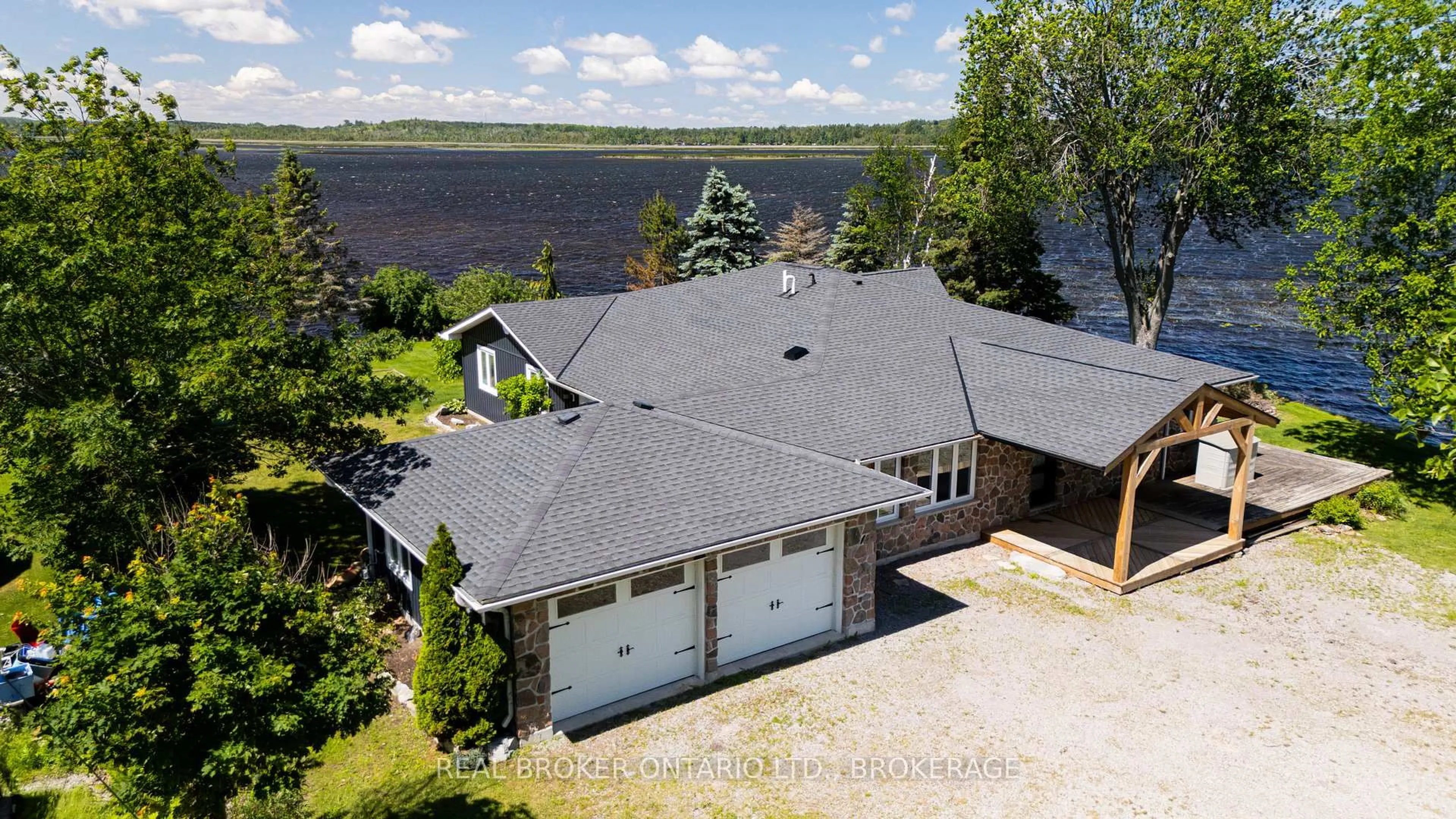 A pic from outside/outdoor area/front of a property/back of a property/a pic from drone, water/lake/river/ocean view for 7 Potash St, Kawartha Lakes Ontario K0L 2W0