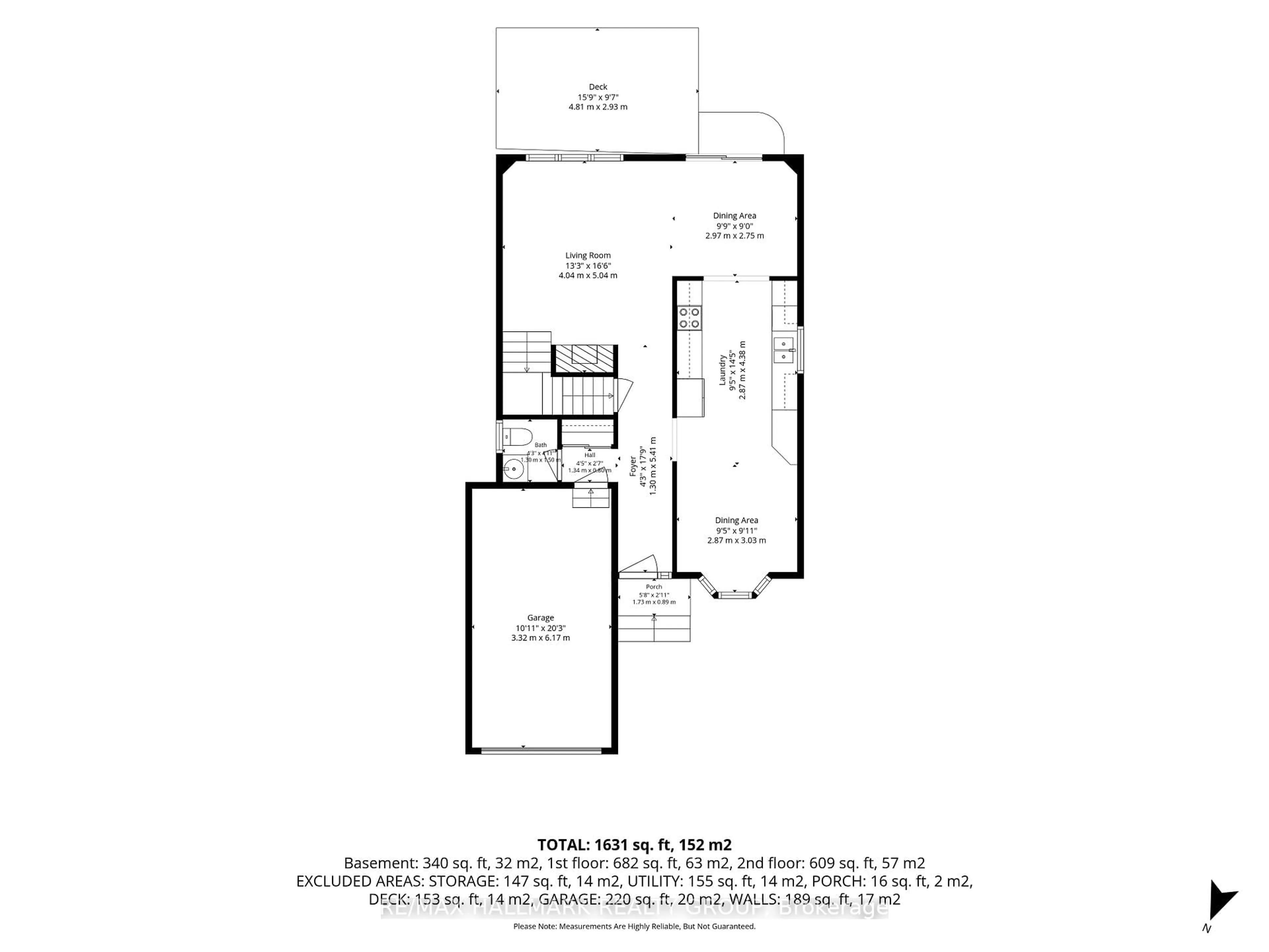 Floor plan for 511 Deancourt Cres, Orleans Ontario K4A 3G4