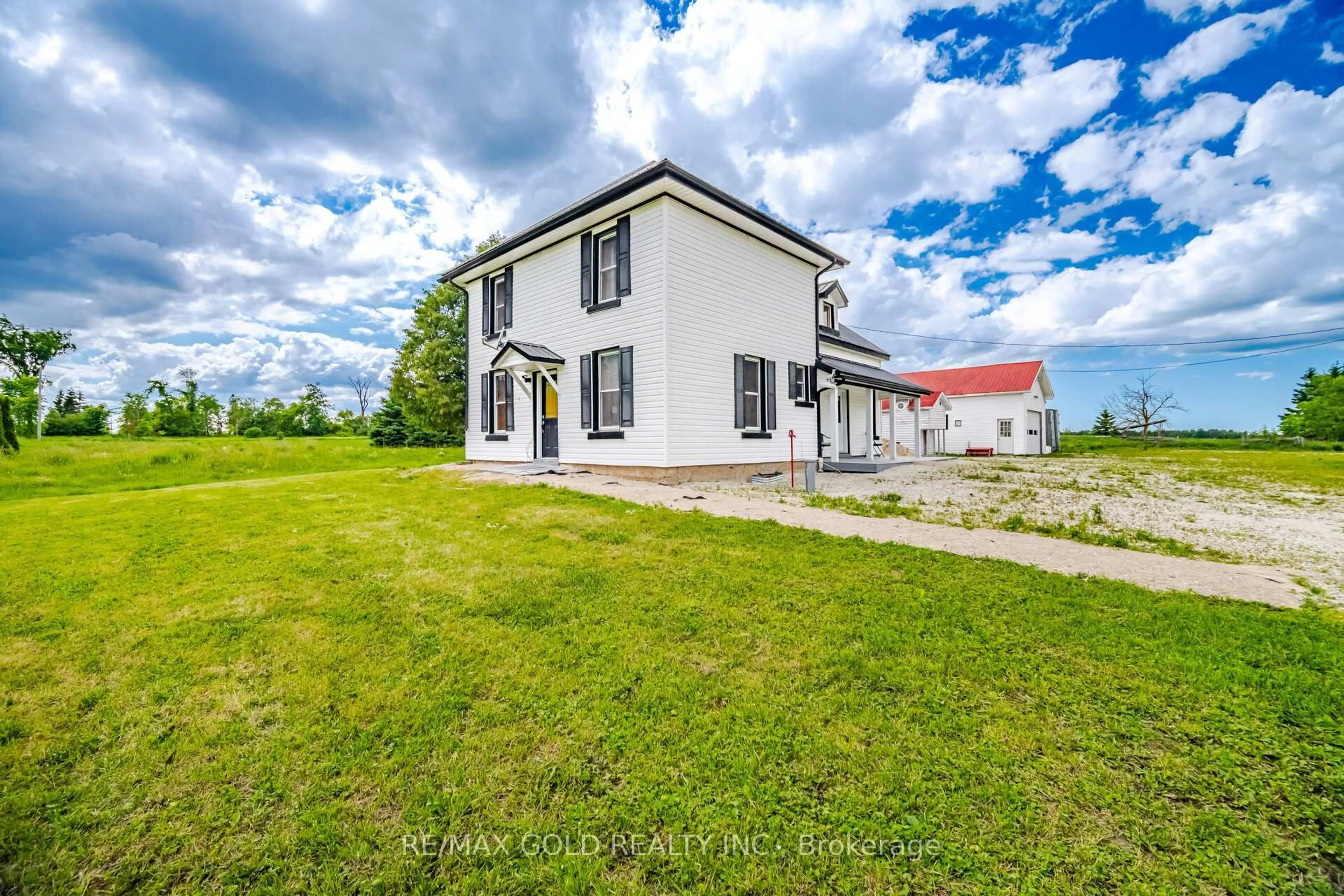A pic from outside/outdoor area/front of a property/back of a property/a pic from drone, building for 26735 Highway 89 Highway, Southgate Ontario N0C 1B0