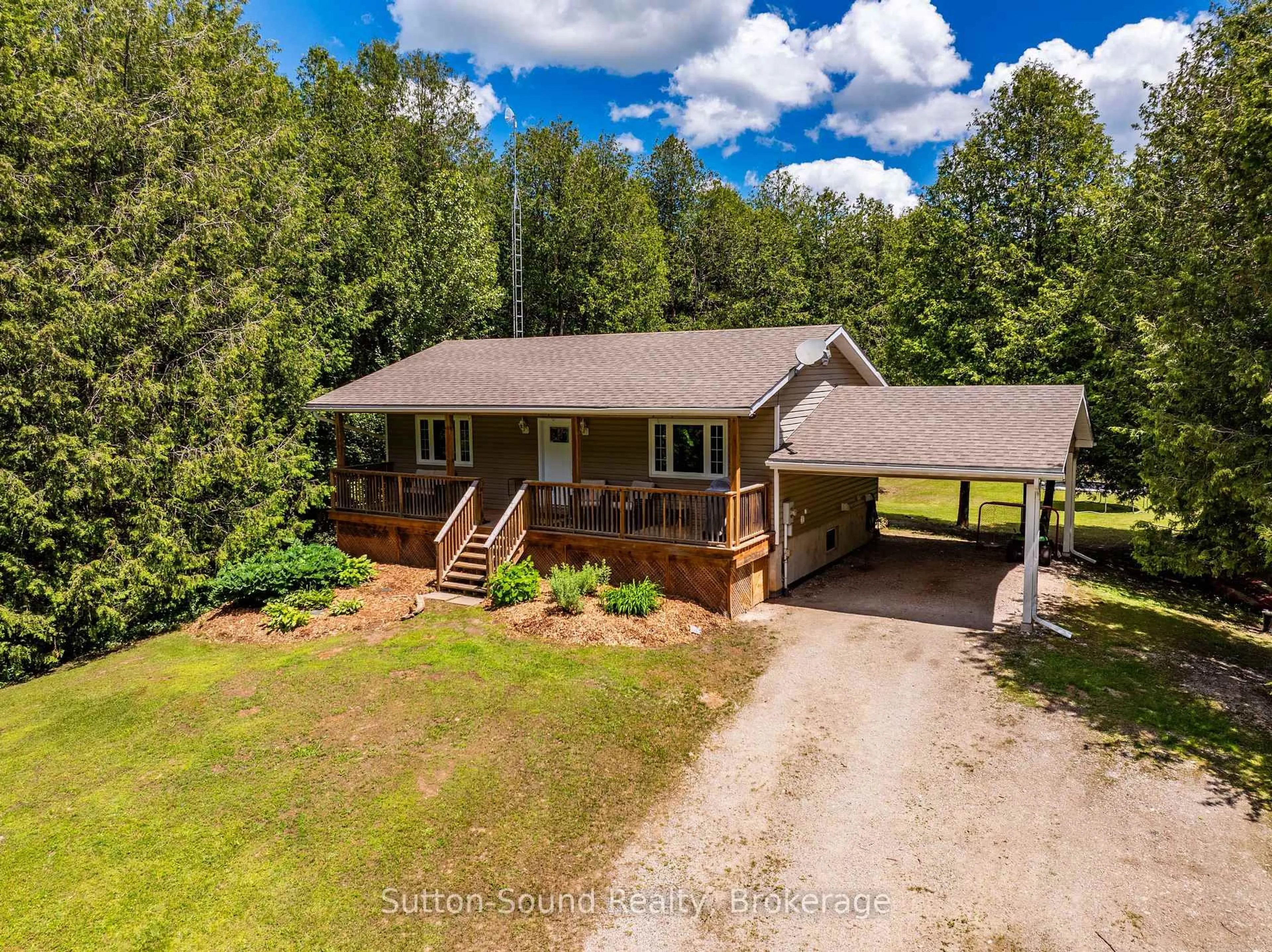 A pic from outside/outdoor area/front of a property/back of a property/a pic from drone, water/lake/river/ocean view for 395685 Concession 2 Concession, Chatsworth Ontario N0H 2V0
