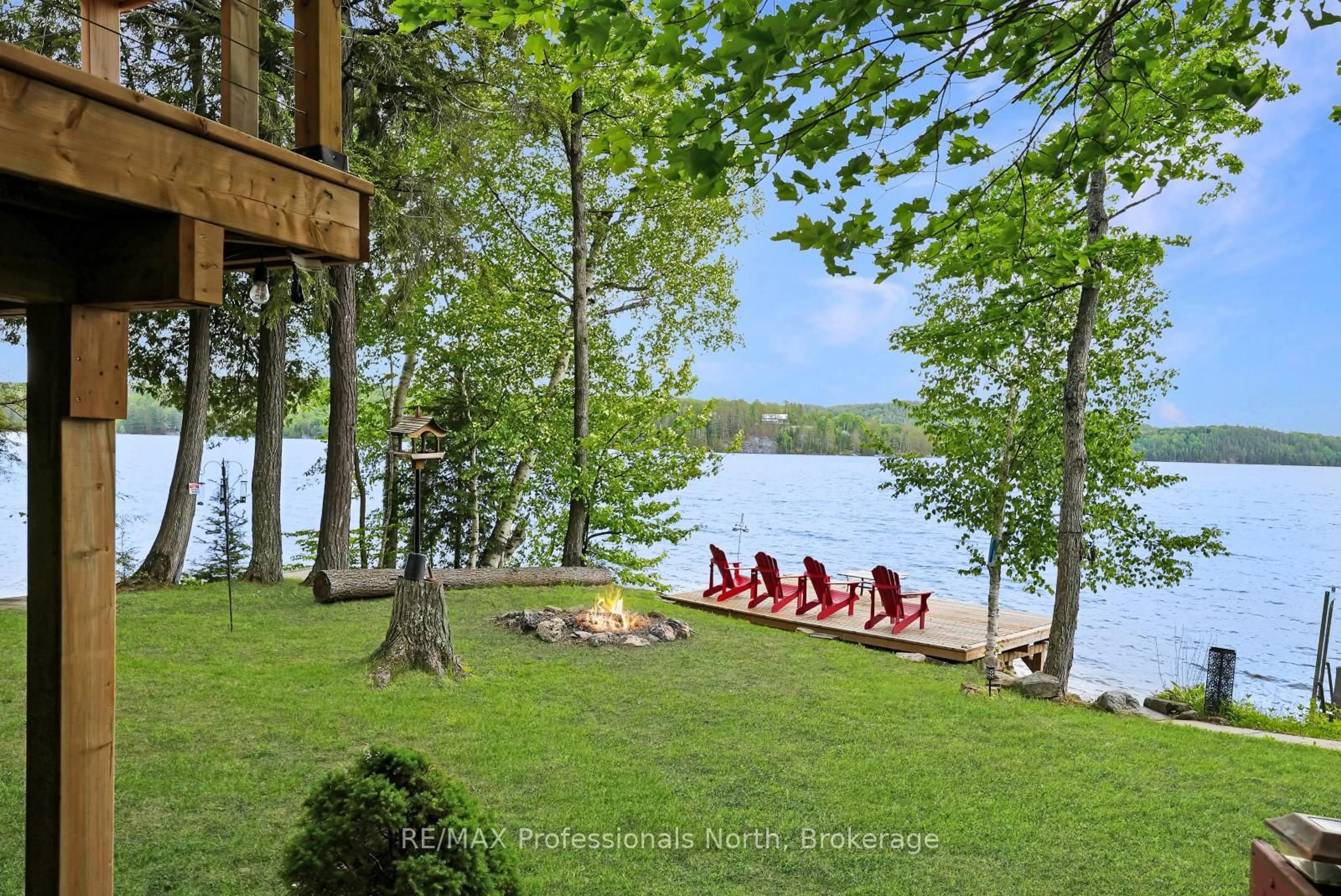 Patio, water/lake/river/ocean view for 6198 Haliburton Lake Rd, Dysart et al Ontario K0M 1S0