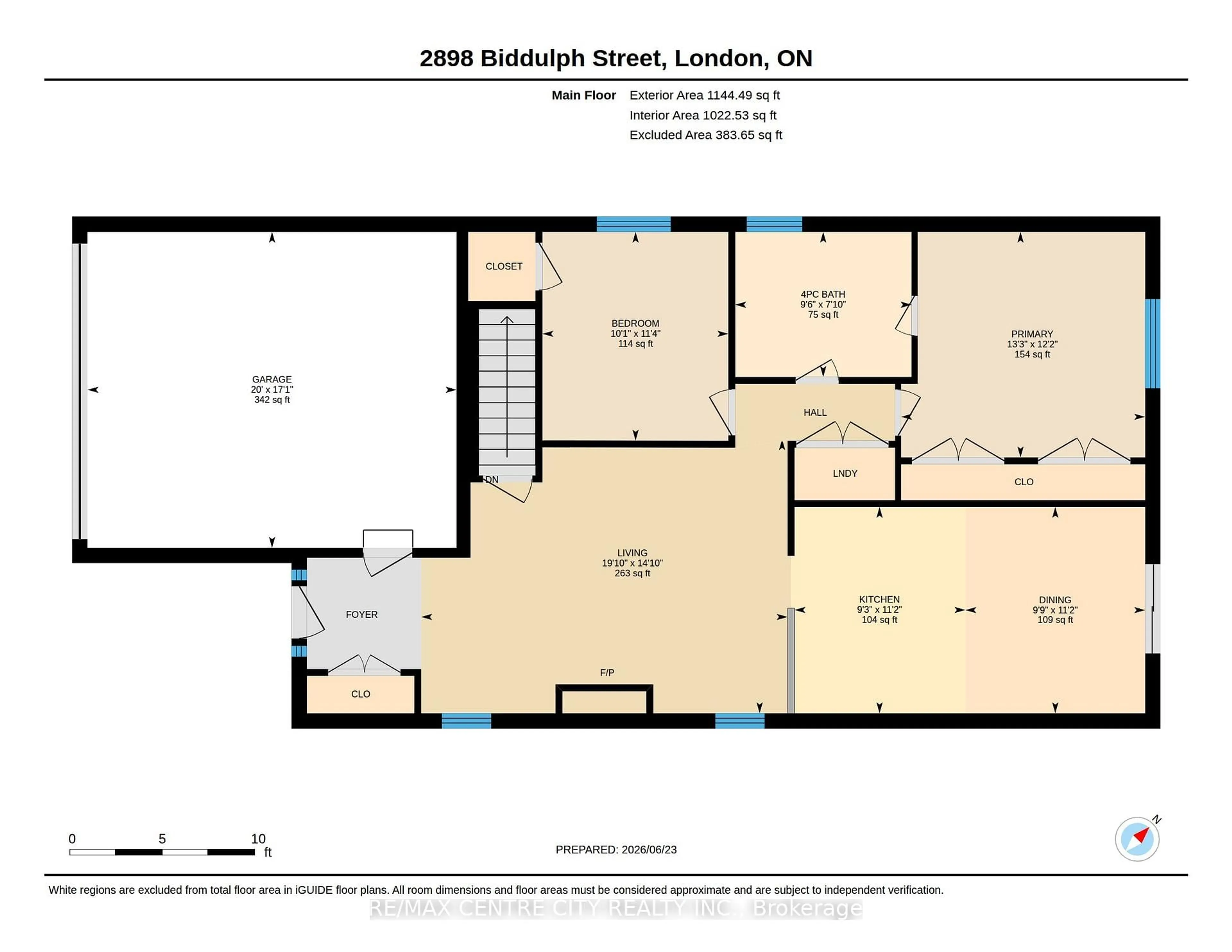 Floor plan for 2898 Biddulph St, London South Ontario N6L 0A8