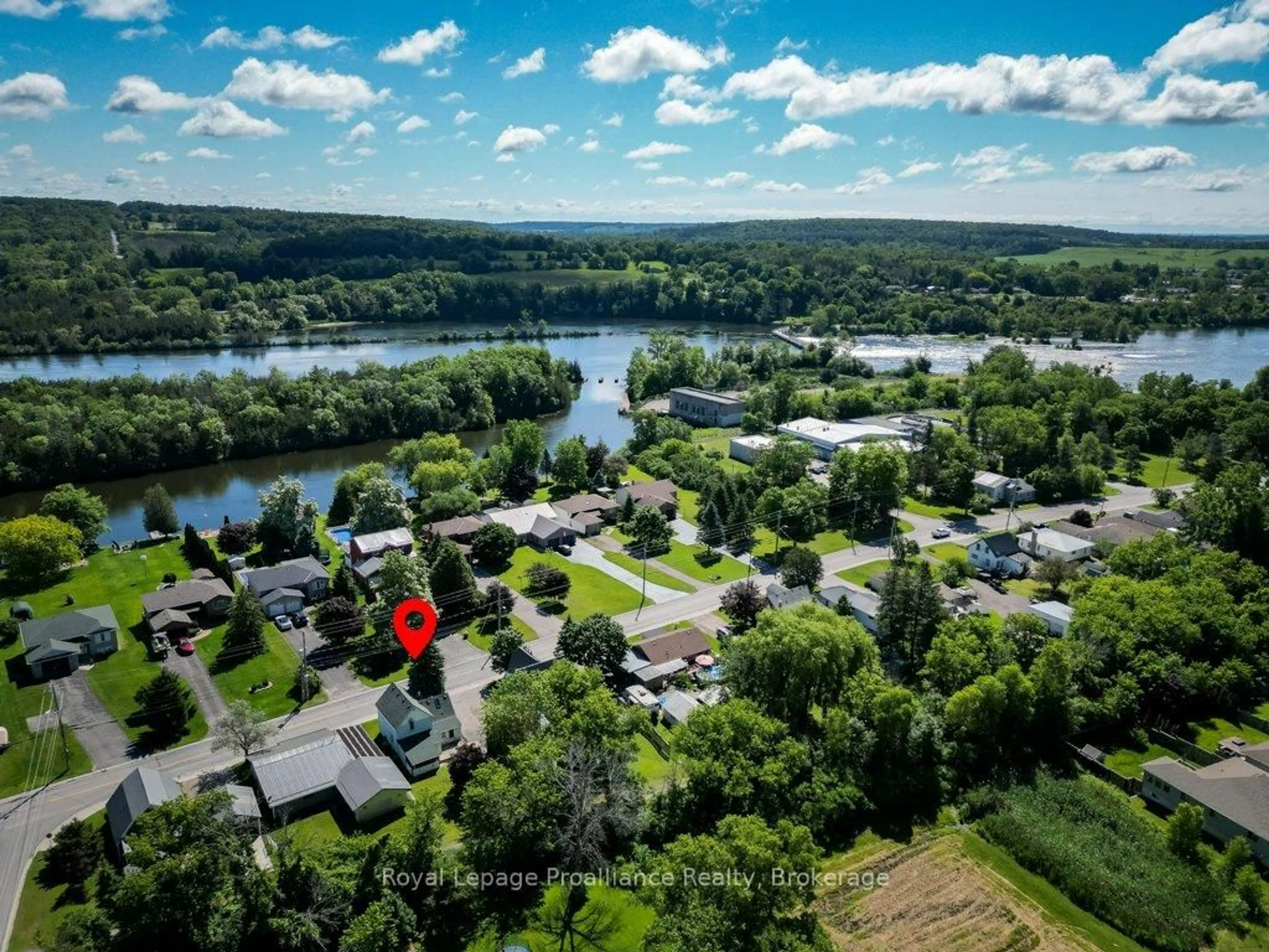 A pic from outside/outdoor area/front of a property/back of a property/a pic from drone, water/lake/river/ocean view for 217 North Trent St, Hastings Ontario K0K 2C0