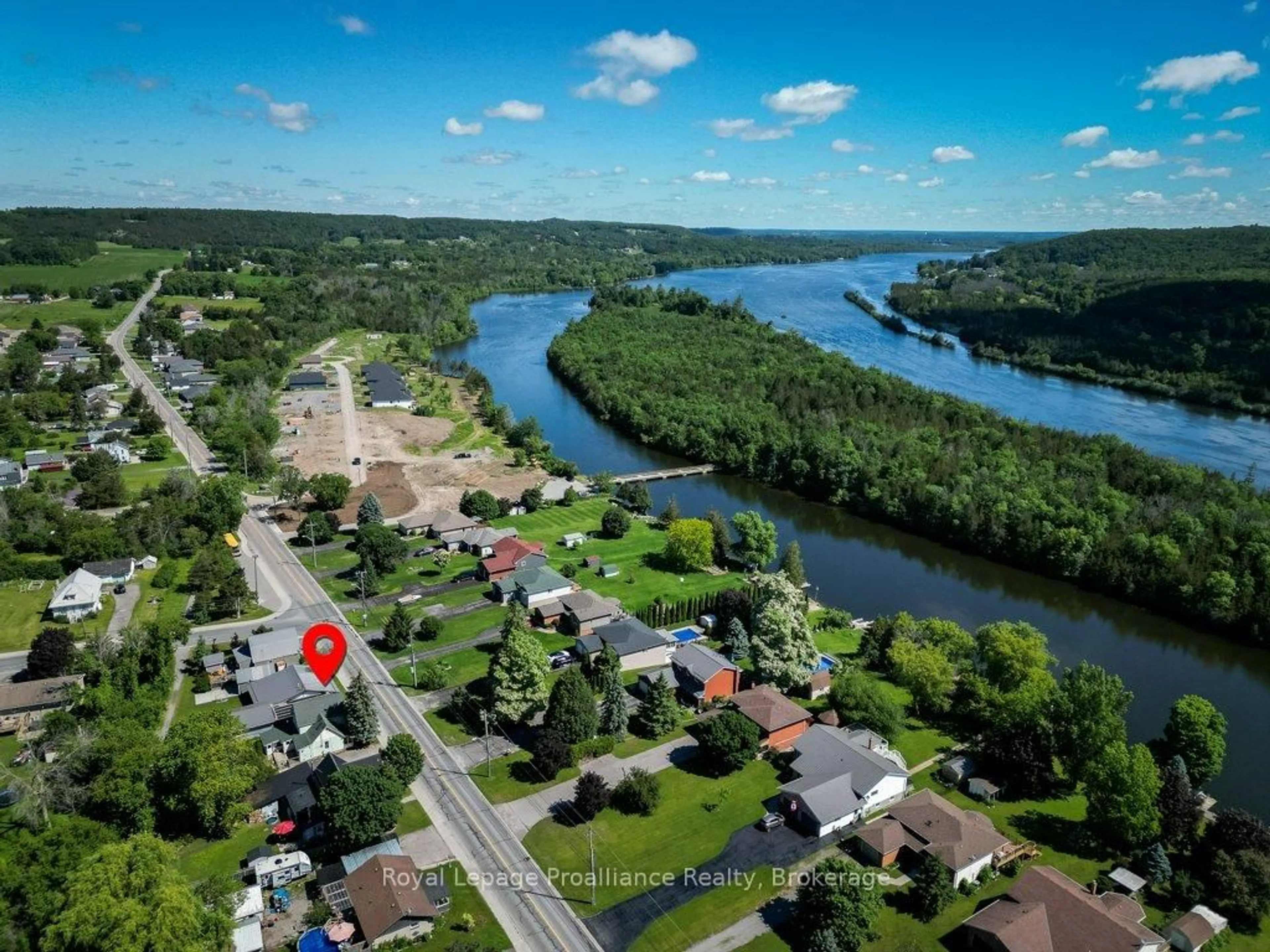 A pic from outside/outdoor area/front of a property/back of a property/a pic from drone, water/lake/river/ocean view for 217 North Trent St, Hastings Ontario K0K 2C0