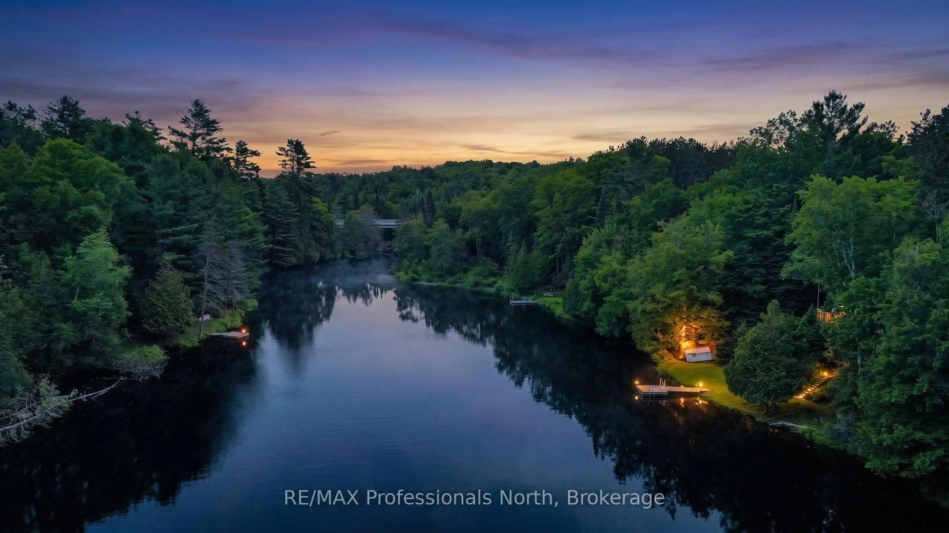 A pic from outside/outdoor area/front of a property/back of a property/a pic from drone, water/lake/river/ocean view for 3701 Gelert Rd, Minden Hills Ontario K0M 2K0