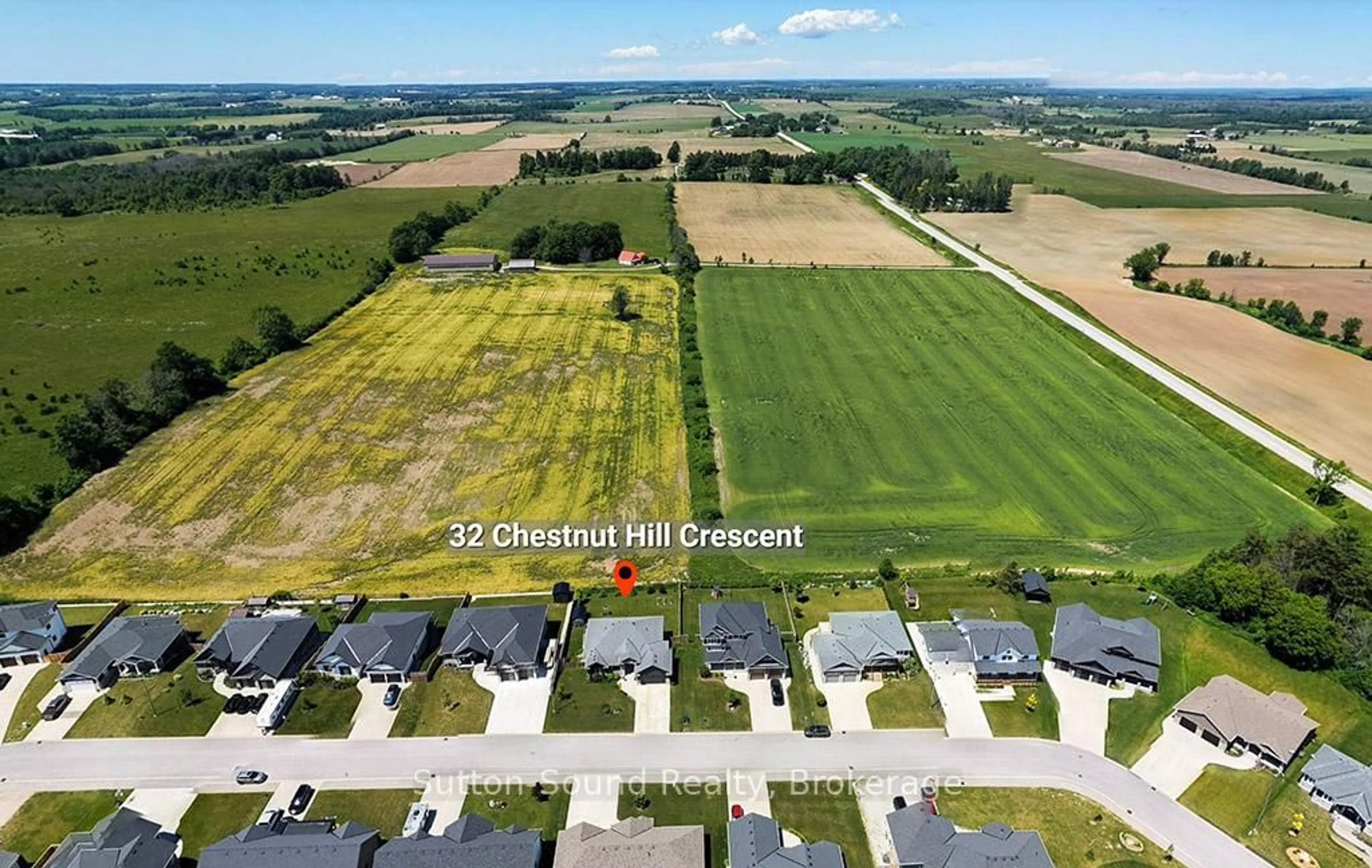 A pic from outside/outdoor area/front of a property/back of a property/a pic from drone, street for 32 Chestnut Hill Cres, Arran-Elderslie Ontario N0H 2N0