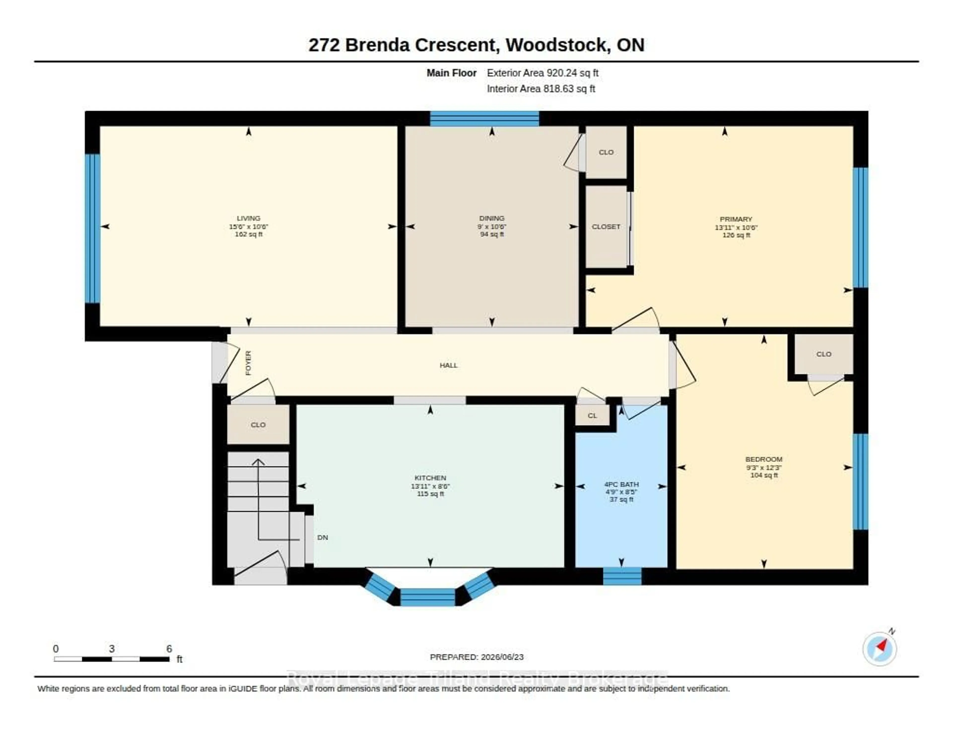 Floor plan for 272 Brenda Cres, Woodstock Ontario N4S 7S1