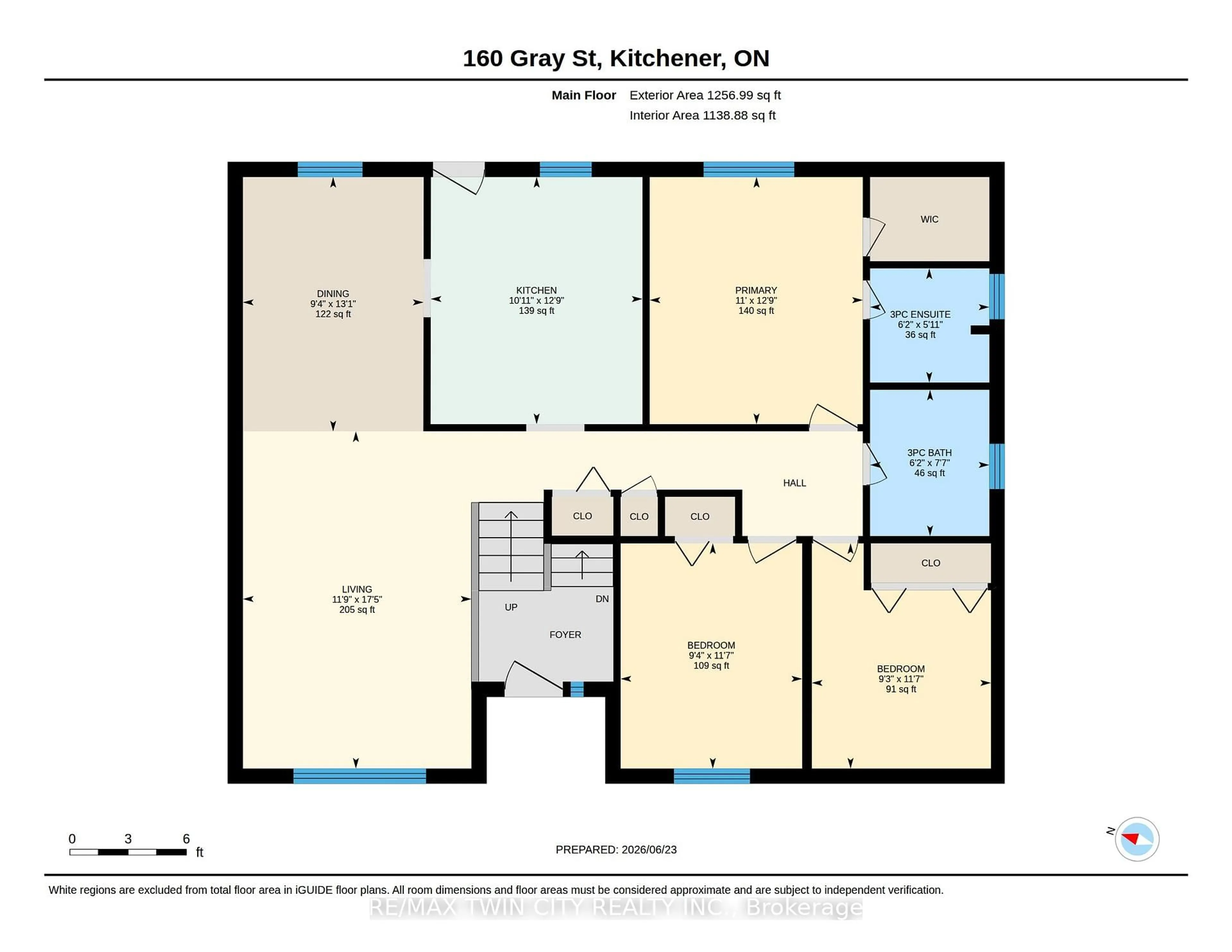 Floor plan for 160 Gray St, Kitchener Ontario N2A 3P7