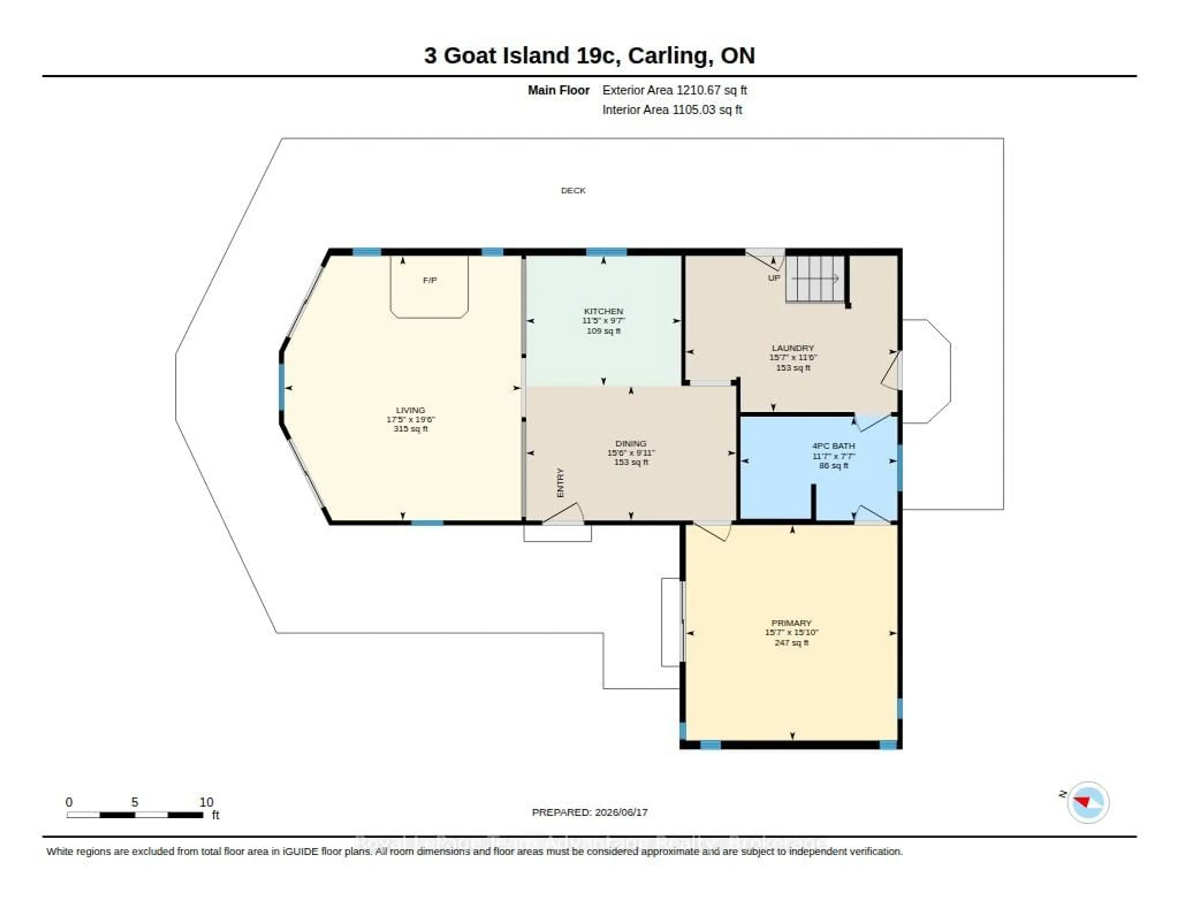Floor plan for 3 Island 19C, Carling Ontario P0G 1G0