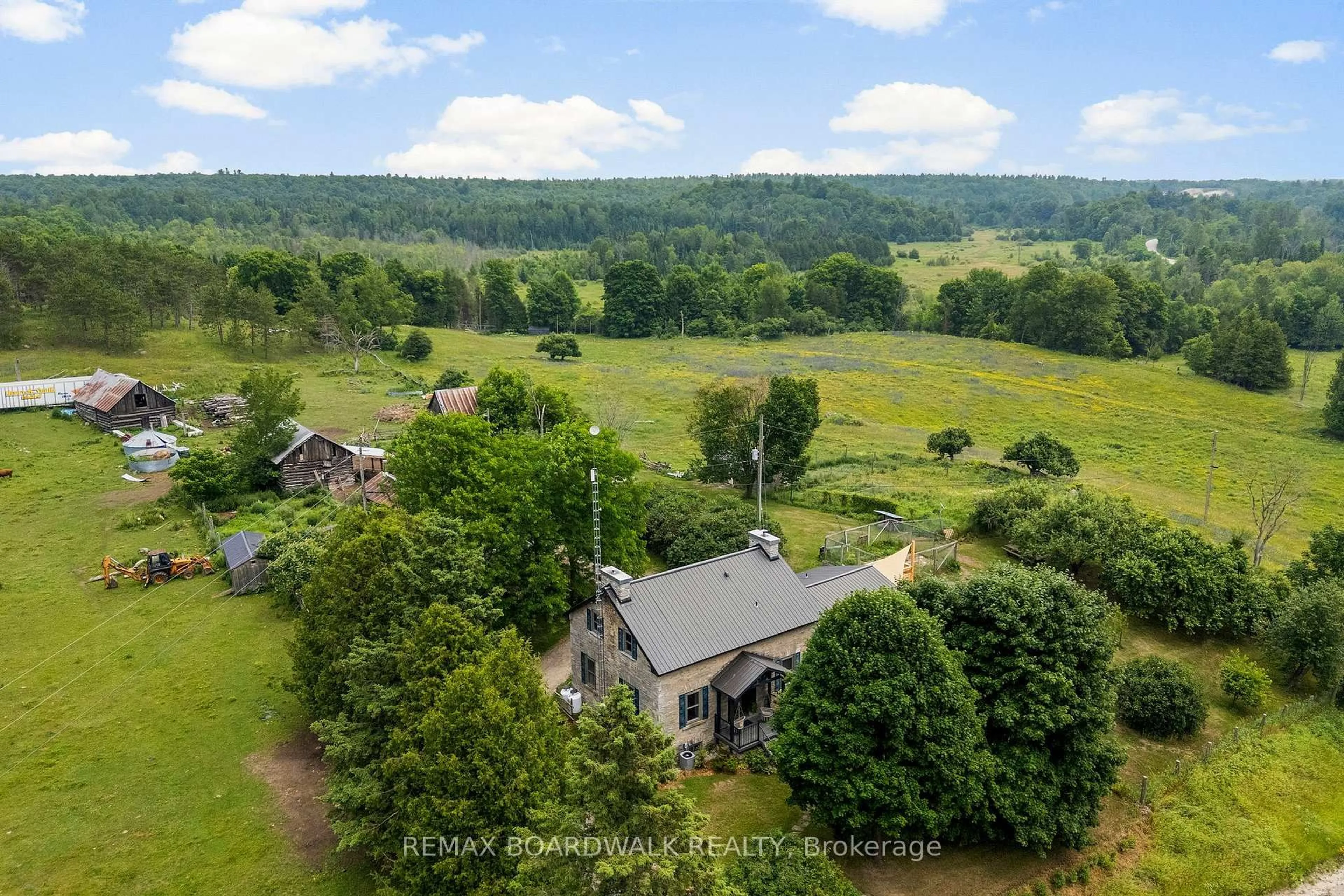 A pic from outside/outdoor area/front of a property/back of a property/a pic from drone, forest/trees view for 1415 Sheridan Rapids Rd, Lanark Ontario K0G 1K0